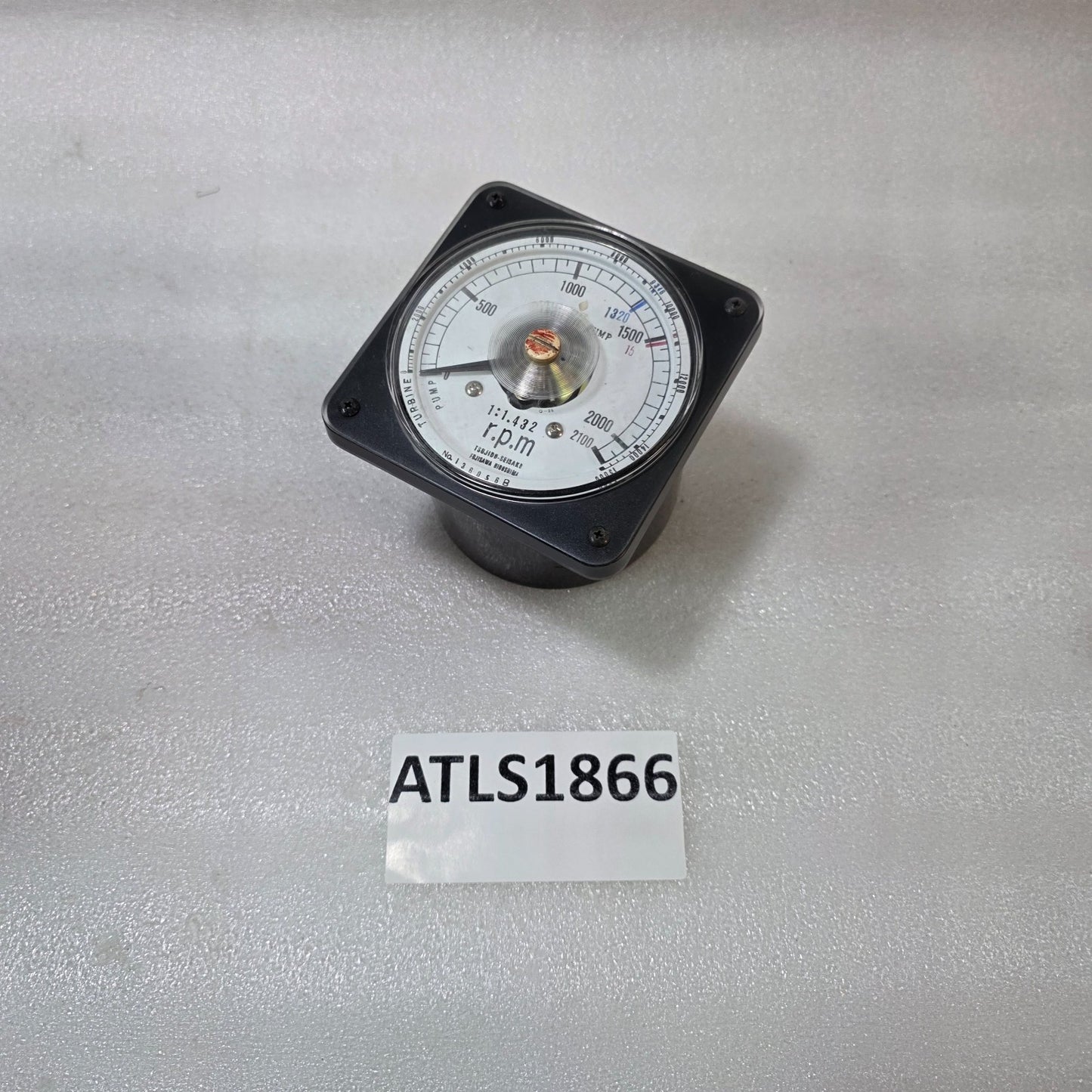 TSUJIDO-SEISAKU TURBINE PUMP RPM GAUGE (1:1.432 RATIO) ANALOG TACHOMETER