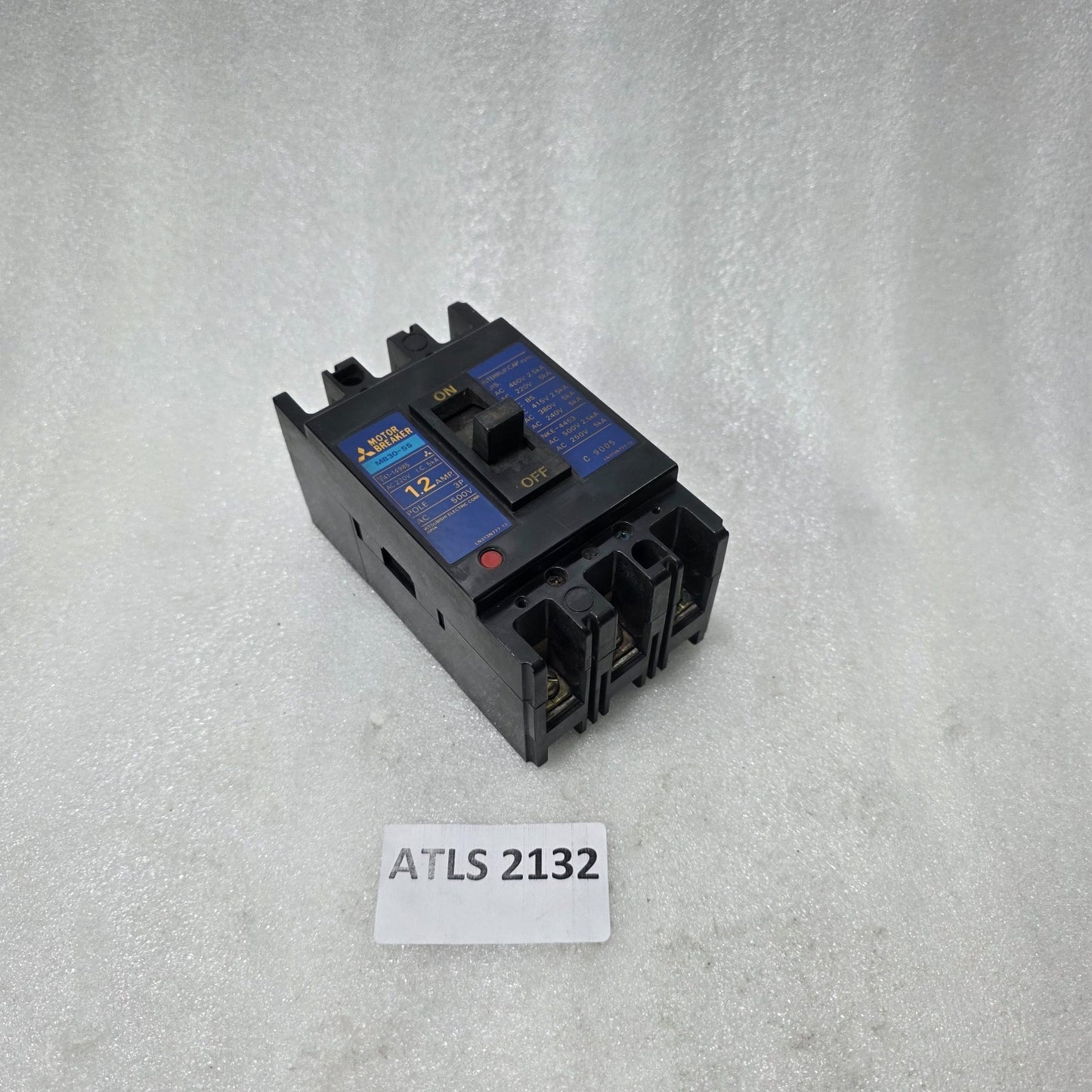 MITSUBISHI MB30-SS MOTOR BREAKER 1.2A 3 POLE MPCB 500V AC