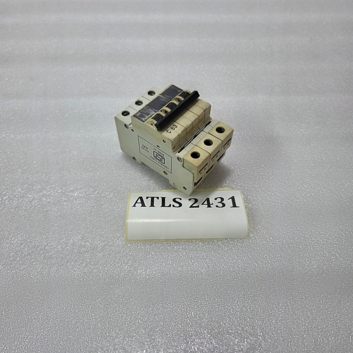 S&S PROTEC25 C63 3 POLE MCB 63A 415V IEC 898 MINIATURE CIRCUIT BREAKER