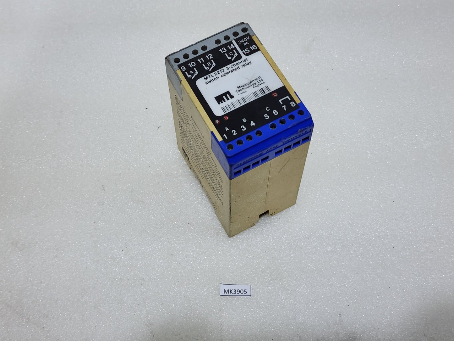 MEASUREMENT TECHNOLOGY MTL2212 3-CH SWITCH OPERATED RELAY 240V