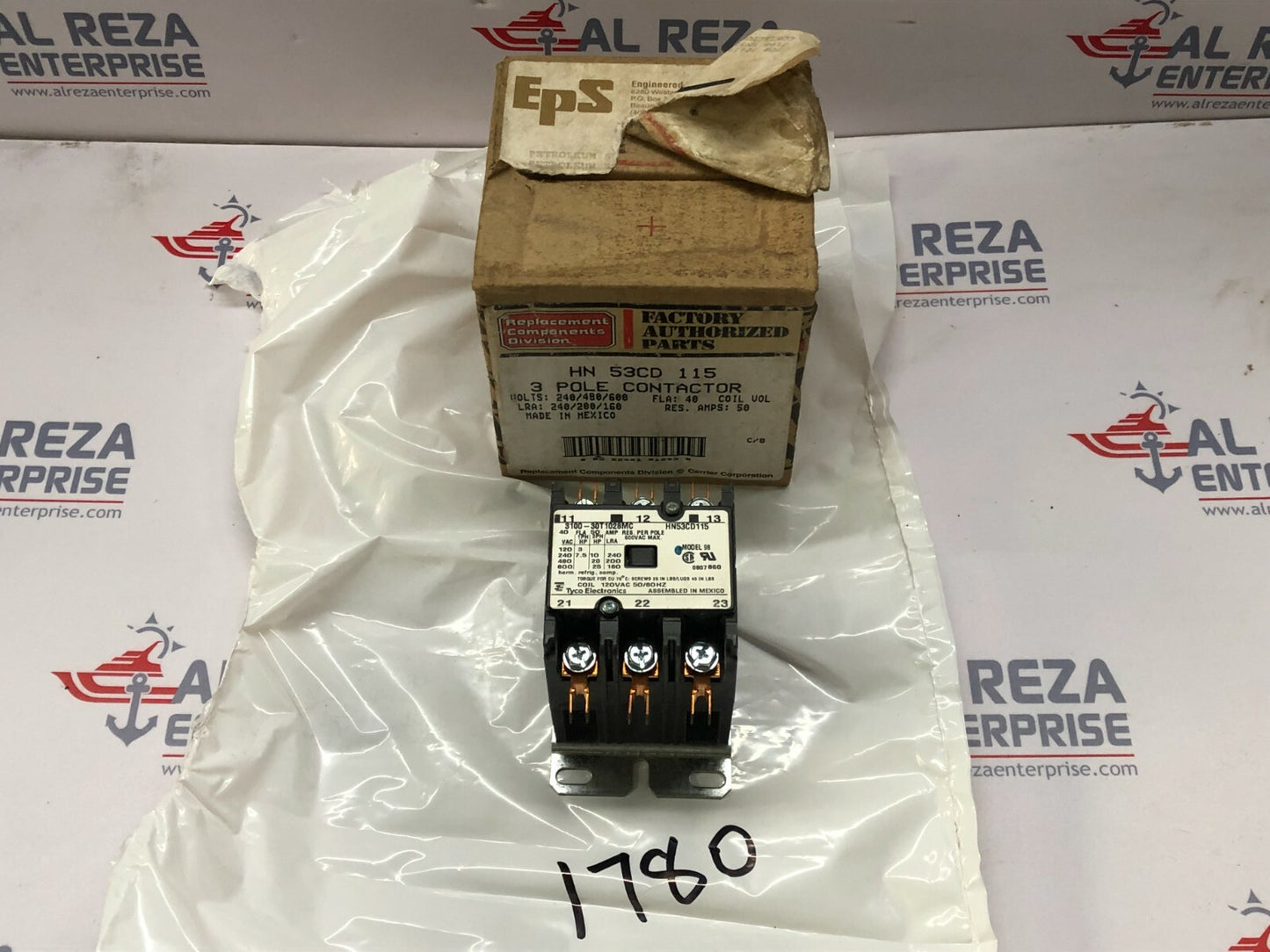 TYCO ELECTRONICS HN53CD115 MAGNETIC CONTACTOR 3100-30T1028MC COIL VOLTAGE 120VAC