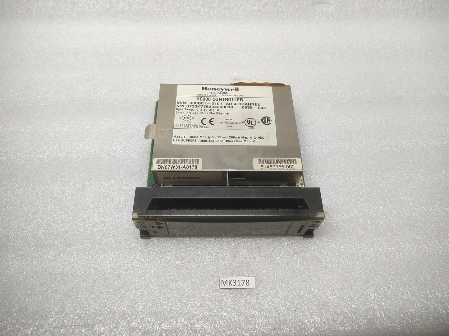 HONEYWELL HC900 CONTROLLER 900B01-0101 ANALOG OUTPUT MODULE