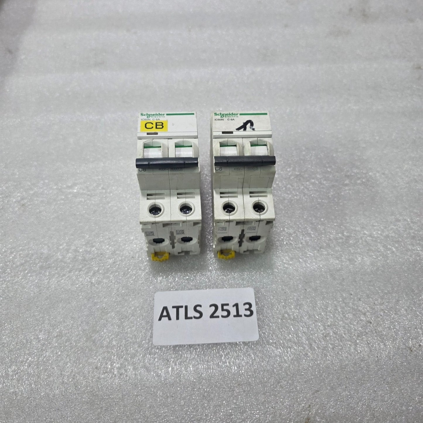 S ELECTRIC IC60N C6A 2 POLE MINIATURE CIRCUIT BREAKER MCB 6A 415V