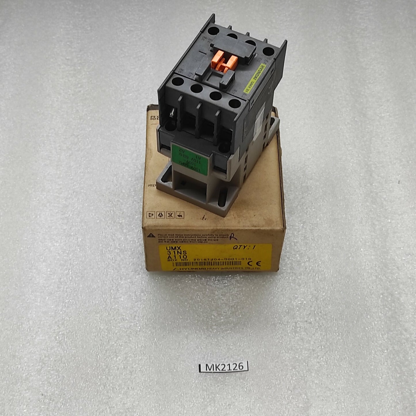 HYUNDAI UMX 31 CONTACTOR RELAY COIL VOLTAGE 100-110V