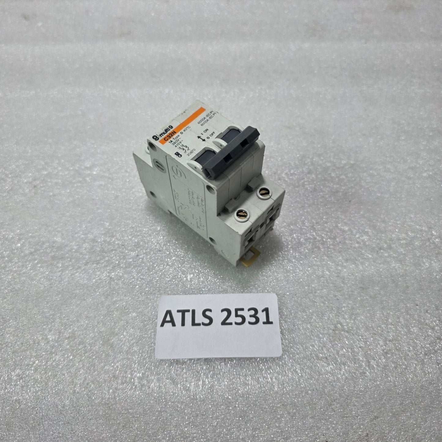 MERLIN GERIN MULTI9 C32N 1A TYPE D 2 POLE MCB CIRCUIT BREAKER 380/415V 6KA