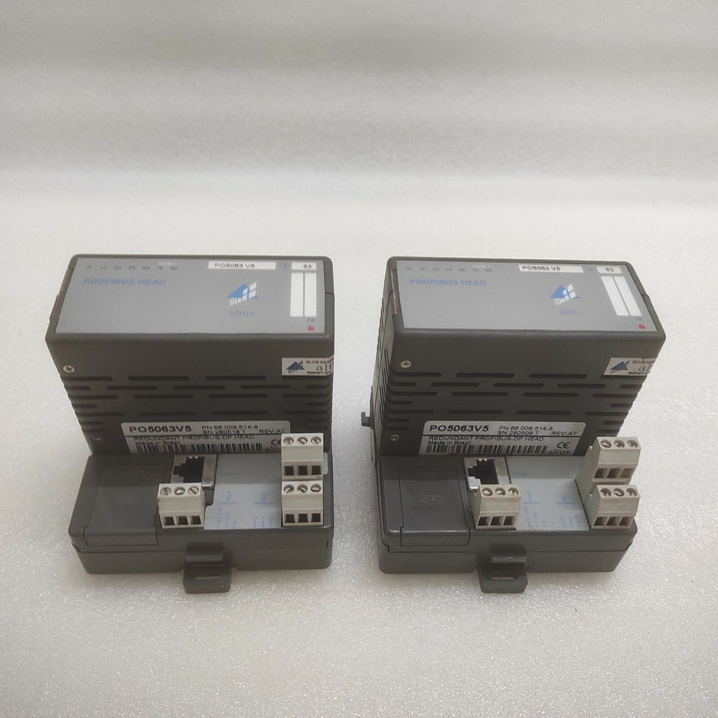 ALTUS PO5063V5 66.009.514-8 REDUNDANT PROFIBUS-DP HEAD PO6500 66.009.715-9