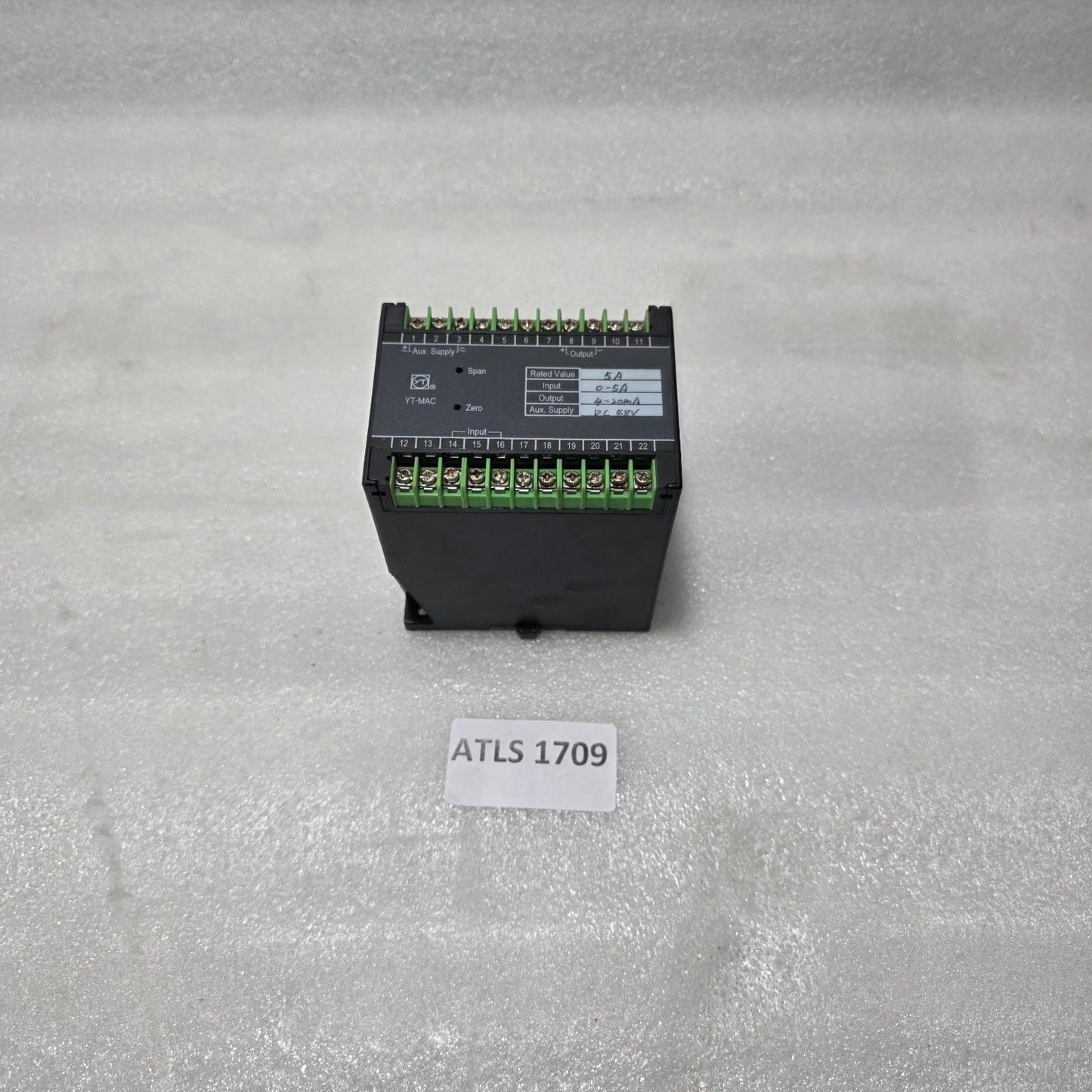 YT-MAC INDUSTRIAL CURRENT SIGNAL CONVERTER | 0–5A INPUT TO 4–20MA OUTPUT TRANSDU