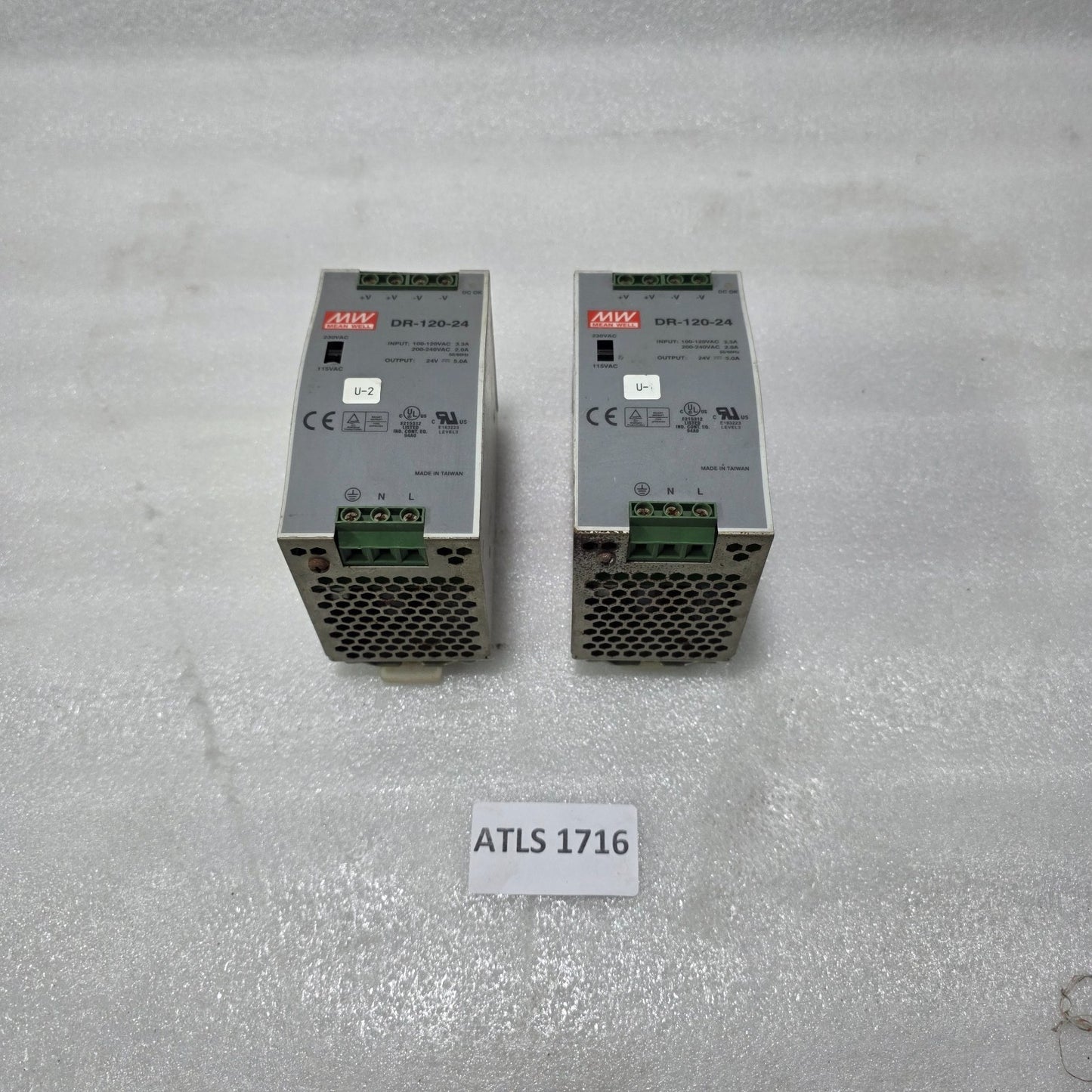 MEAN WELL DR-120-24 INDUSTRIAL DIN RAIL POWER SUPPLY 24V DC 5A – INPUT 100-240VA
