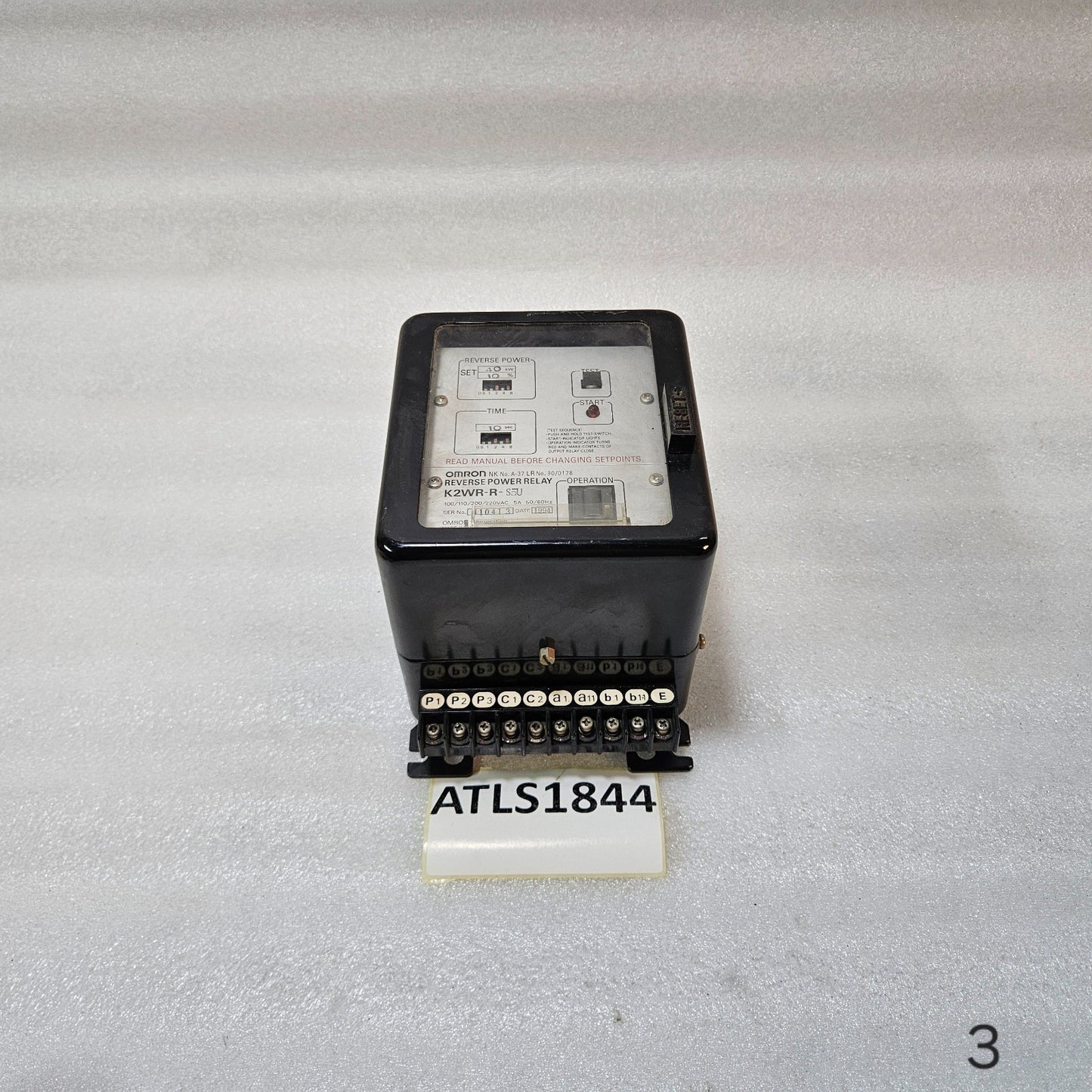 OMRON K2WR-R-S5U REVERSE POWER RELAY | GENERATOR PROTECTION RELAY 40KW