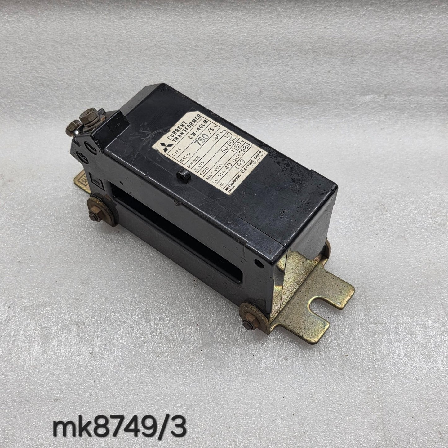 MITSUBISHI CW-40LM CURRENT TRANSFORMER 750/5A
