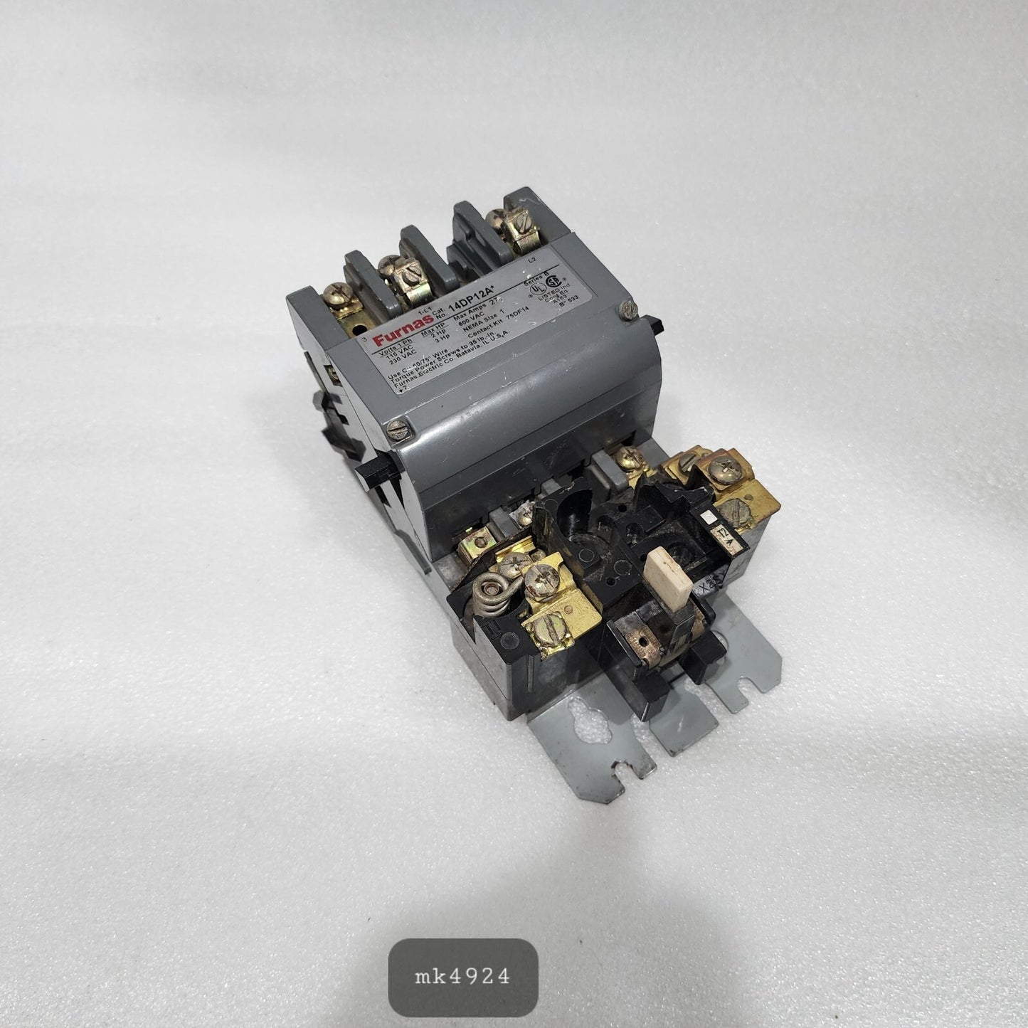 FURNAS CAT 14DP12A MOTOR STARTER 27A 48DC11AA3 COIL VOLTAGE 110-120V/190-240V