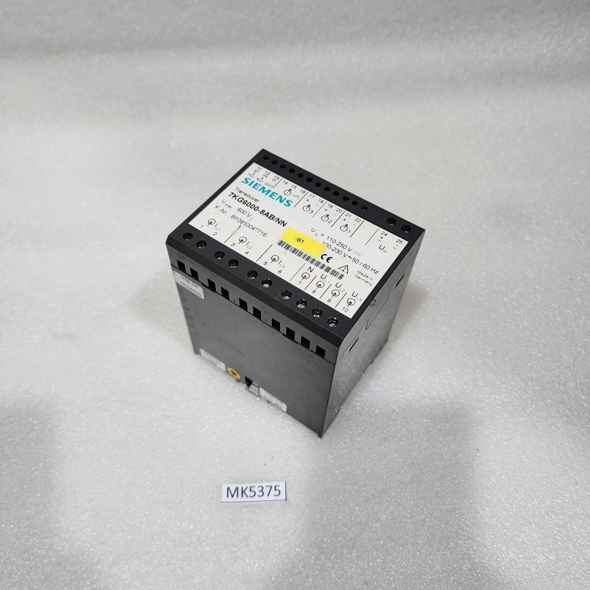 SIEMENS 7KG6000-8AB/NN SIMEAS T DIGITAL TRANSDUCER BF0910047716 110-250VDC/100-2