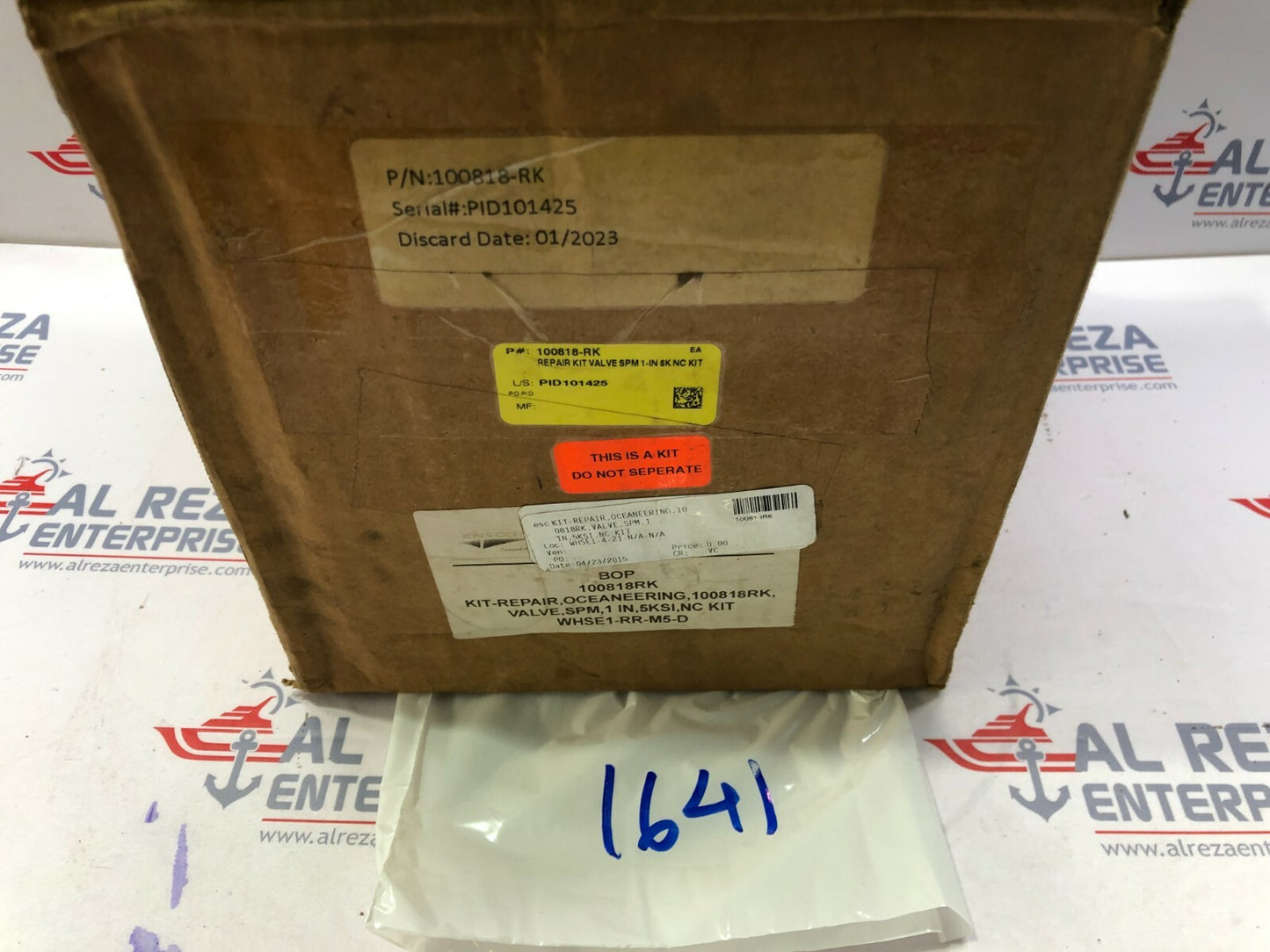 OCEANERING 100818-RK REPAIR-KIT VALVE,SPM,1 IN, 5KSI,NC KIT