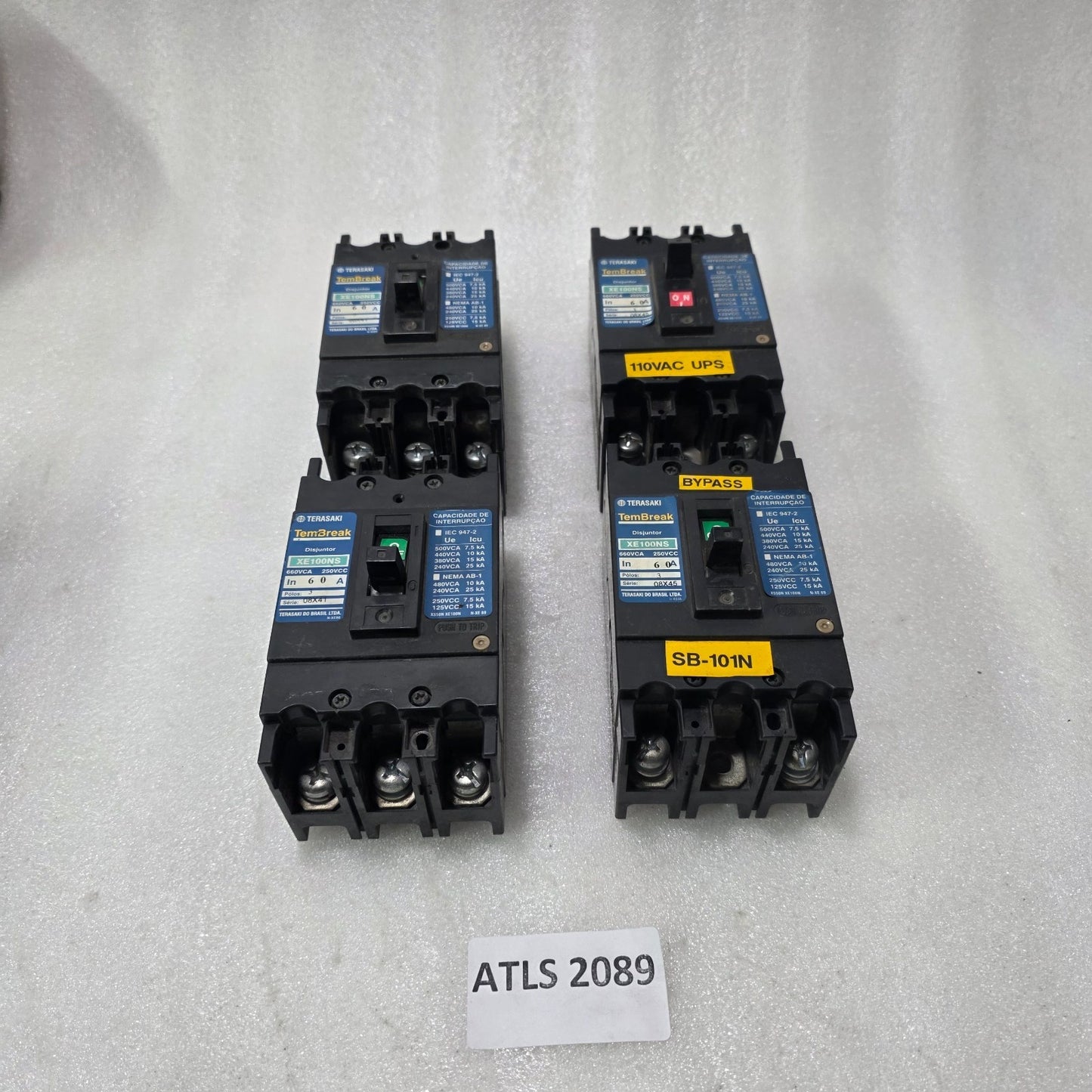 TERASAKI TEMBREAK XE100NS MCCB 60A 3 POLE | 660VAC INDUSTRIAL CIRCUIT BREAKER