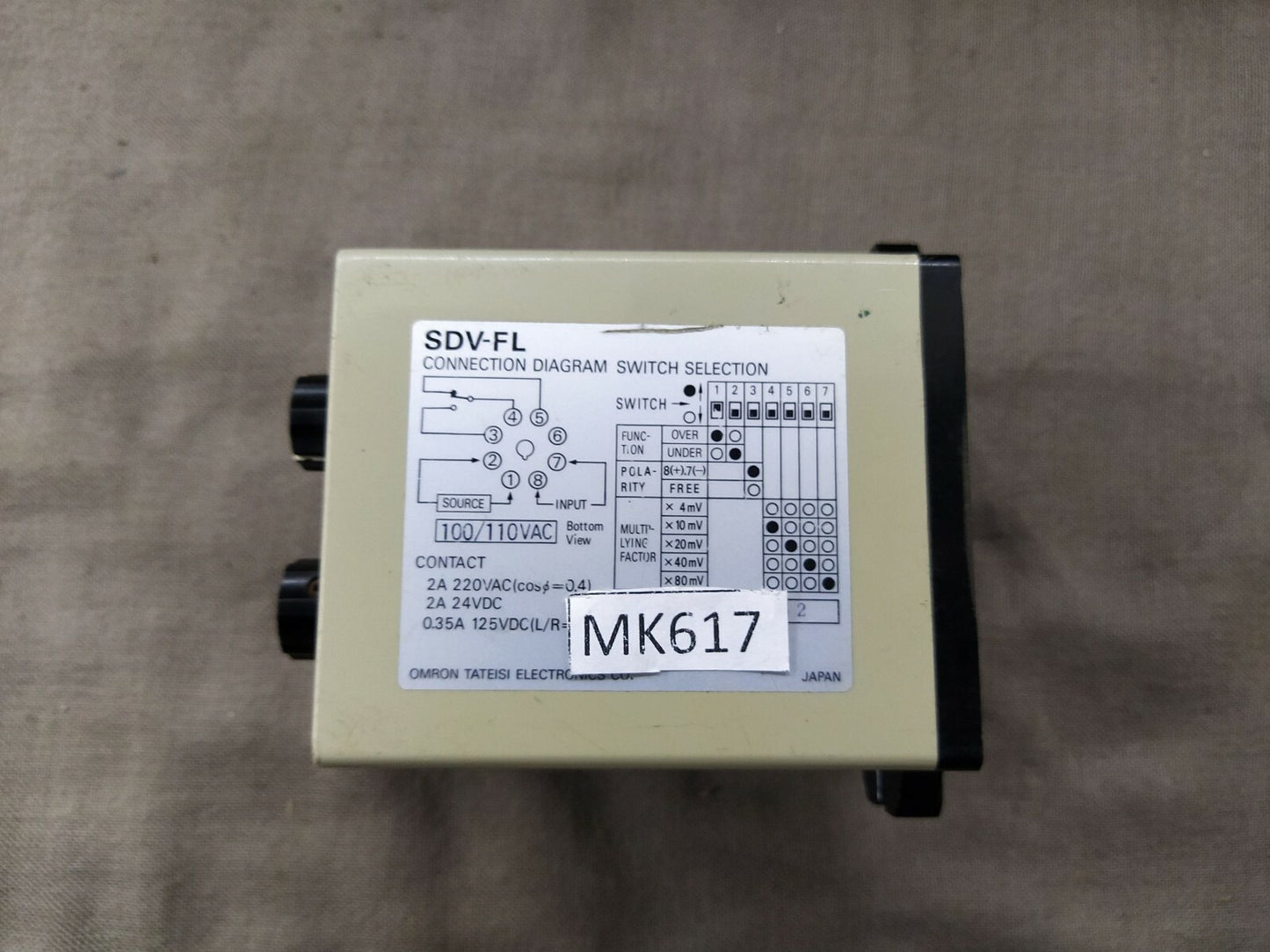 Omron SDV-FL6 Voltage Sensor 100-110V AC