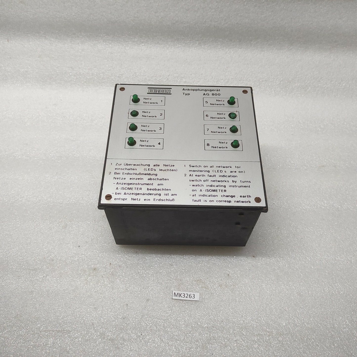 BENDER AG 800 COUPLING DEVICES