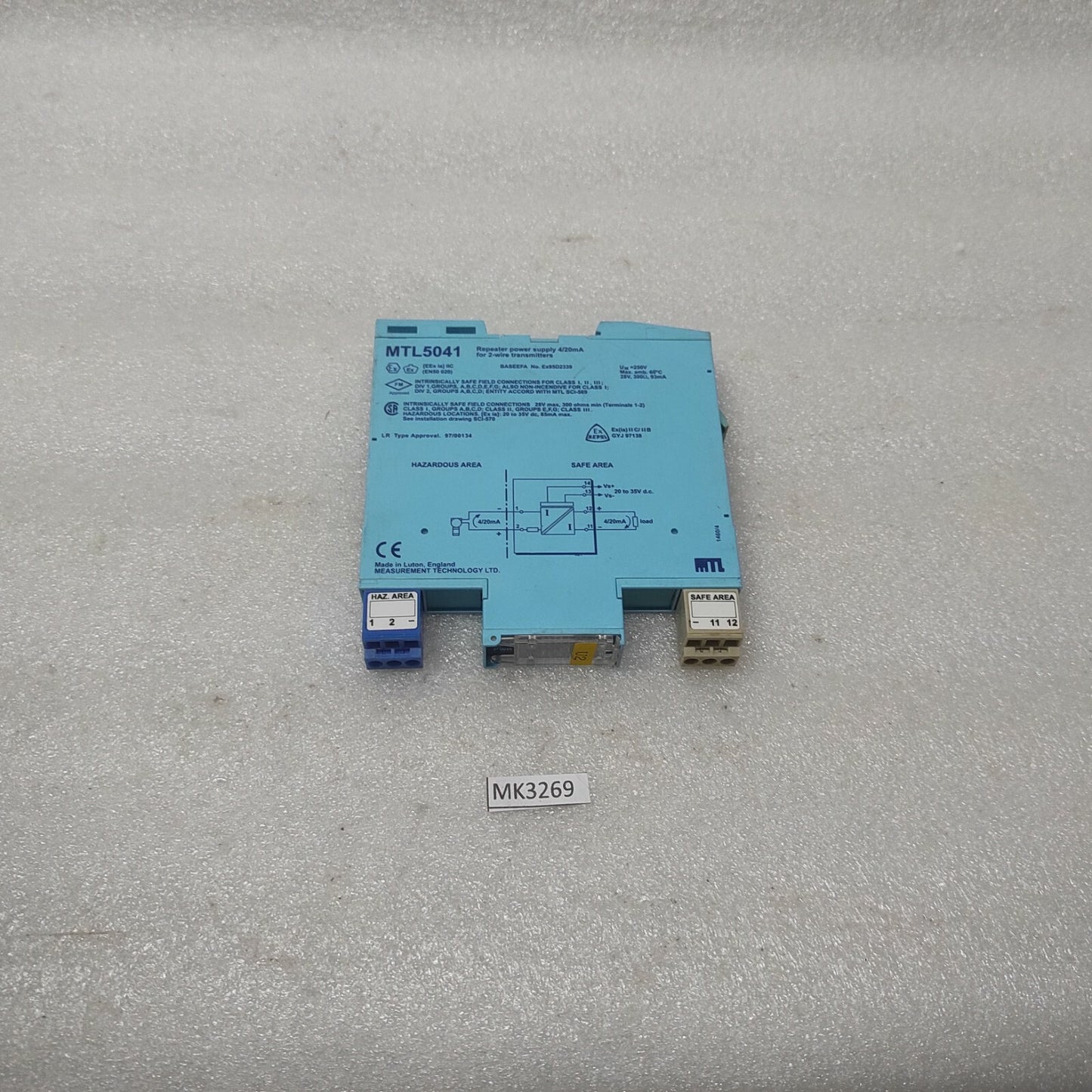 MEASUREMENT TECHNOLOGY MTL5041 REPEATER POWER SUPPLY MTL 5041