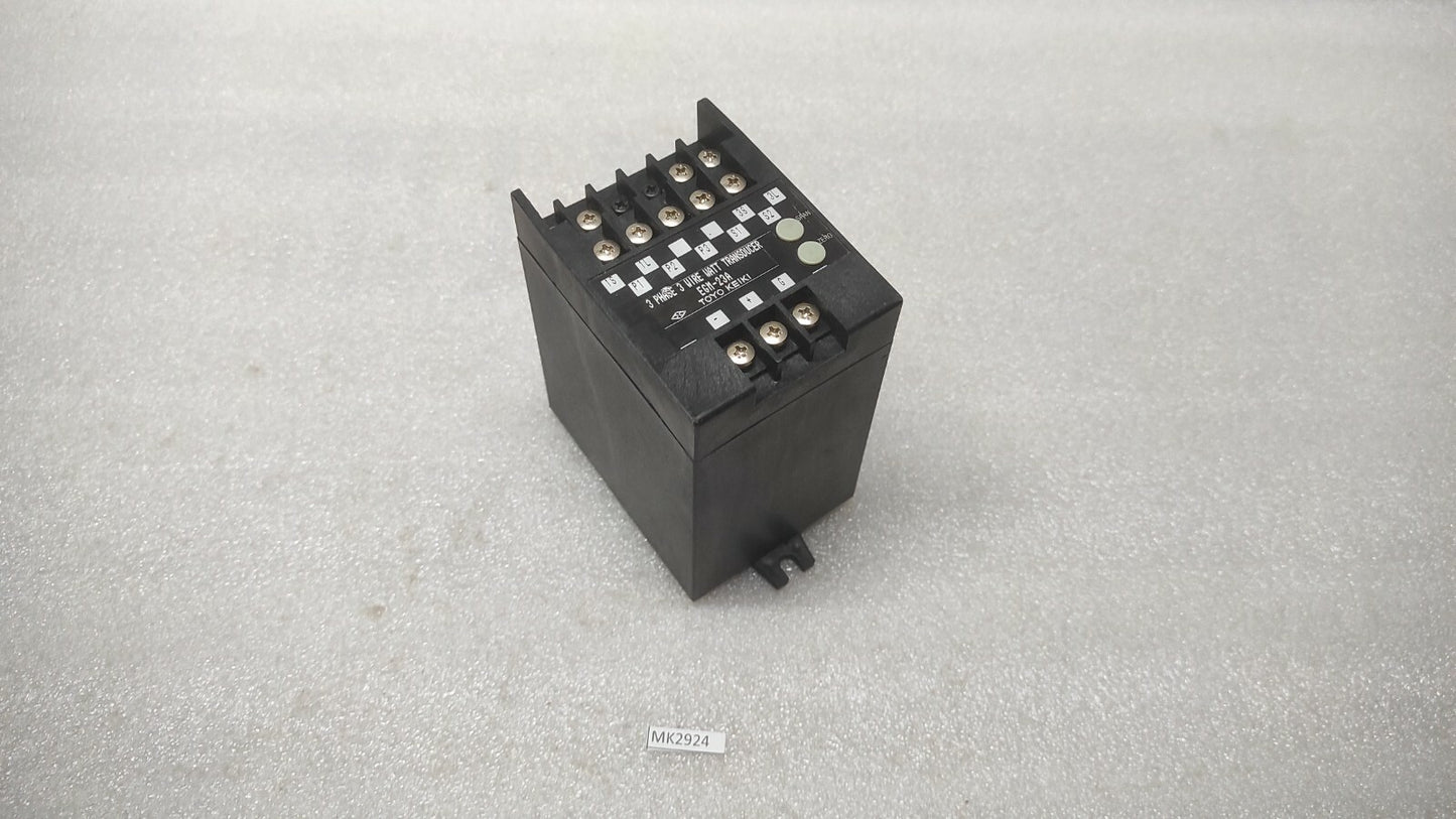 TOYO KEIKI EGM-23A 3-PH 3-WIRE WATT TRANSDUCER
