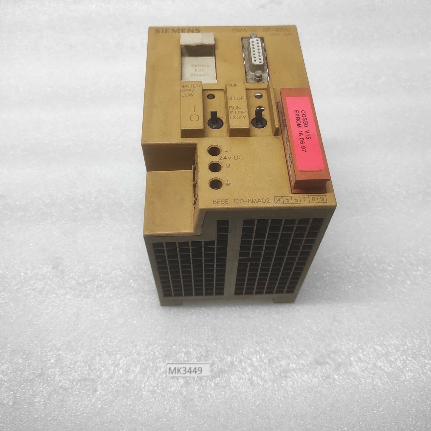 SIEMENS 6ES5 100-8MA02 S5-100U CPU