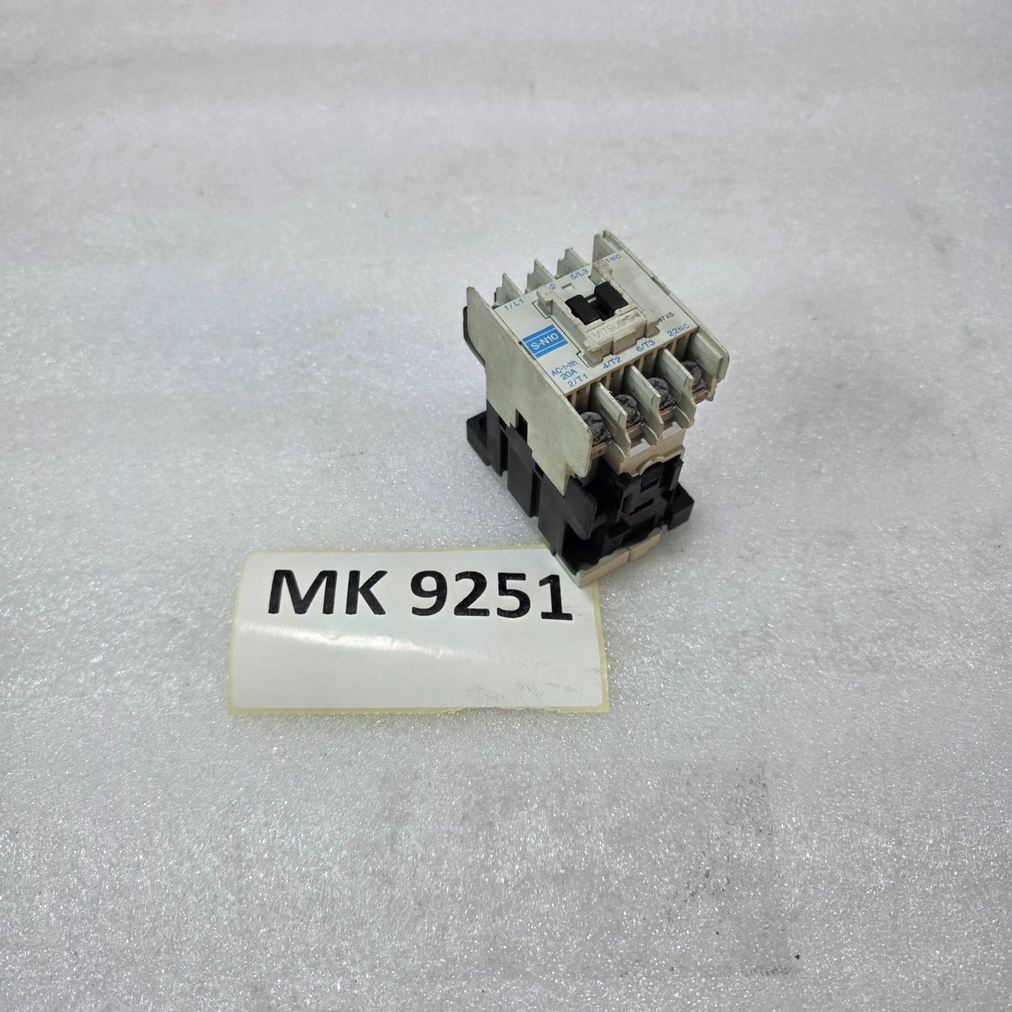 MITSUBISHI S-N10 MAGNETIC CONTACTOR 20A 3 POLE 100-110V AC COIL MOTOR STARTER MA