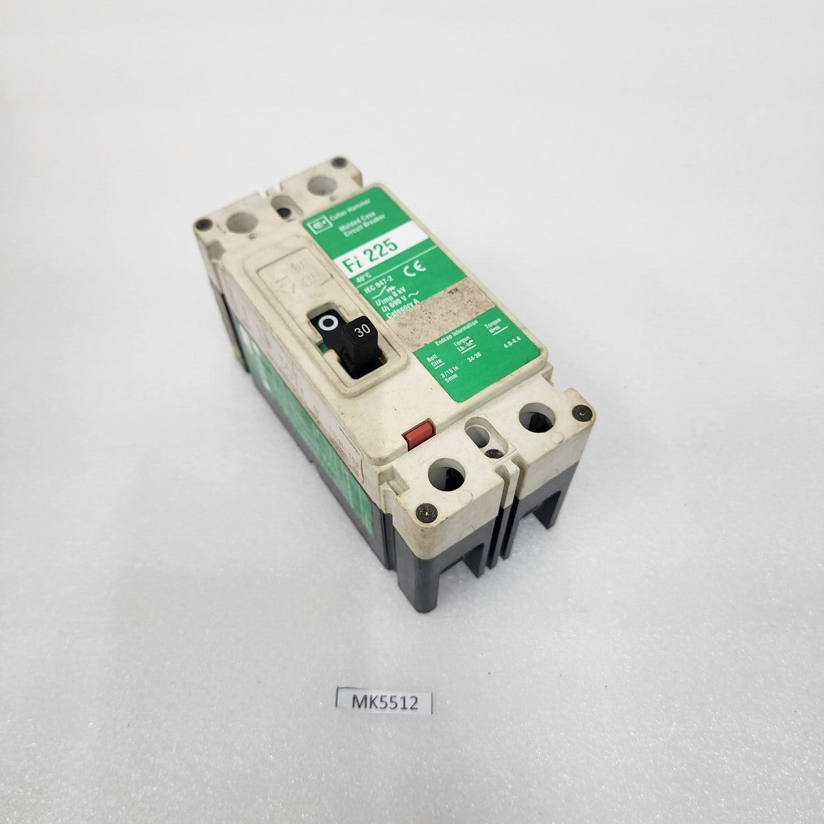 CUTLER HAMMER FI 225 2-POLE CIRCUIT BREAKER 30A