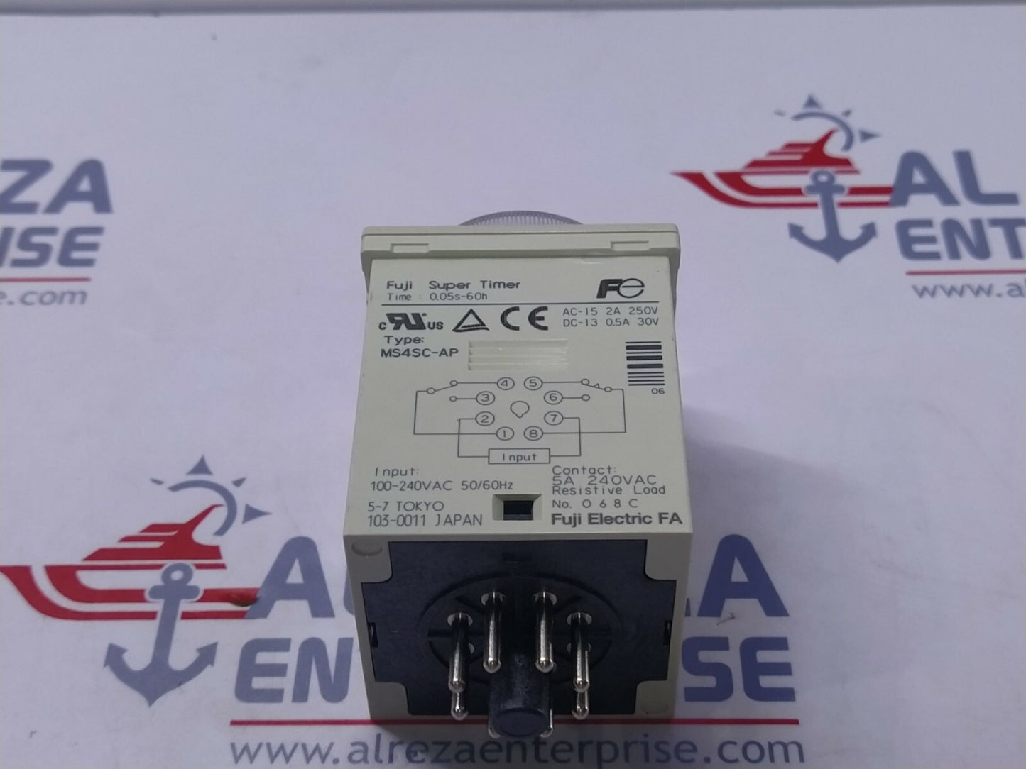 Fuji Electric MS4SC Super Timer MS4SC-AP 100-240VAC 0.6 SEC - 60 HOUR