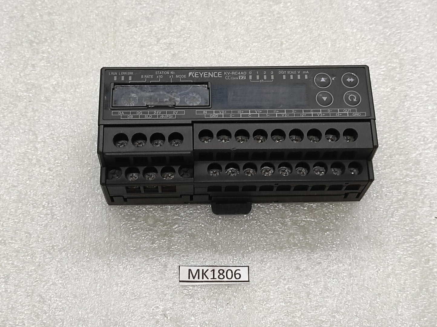 KEYENCE KV-RC4AD ANALOG INPUT MODULE 24VDC