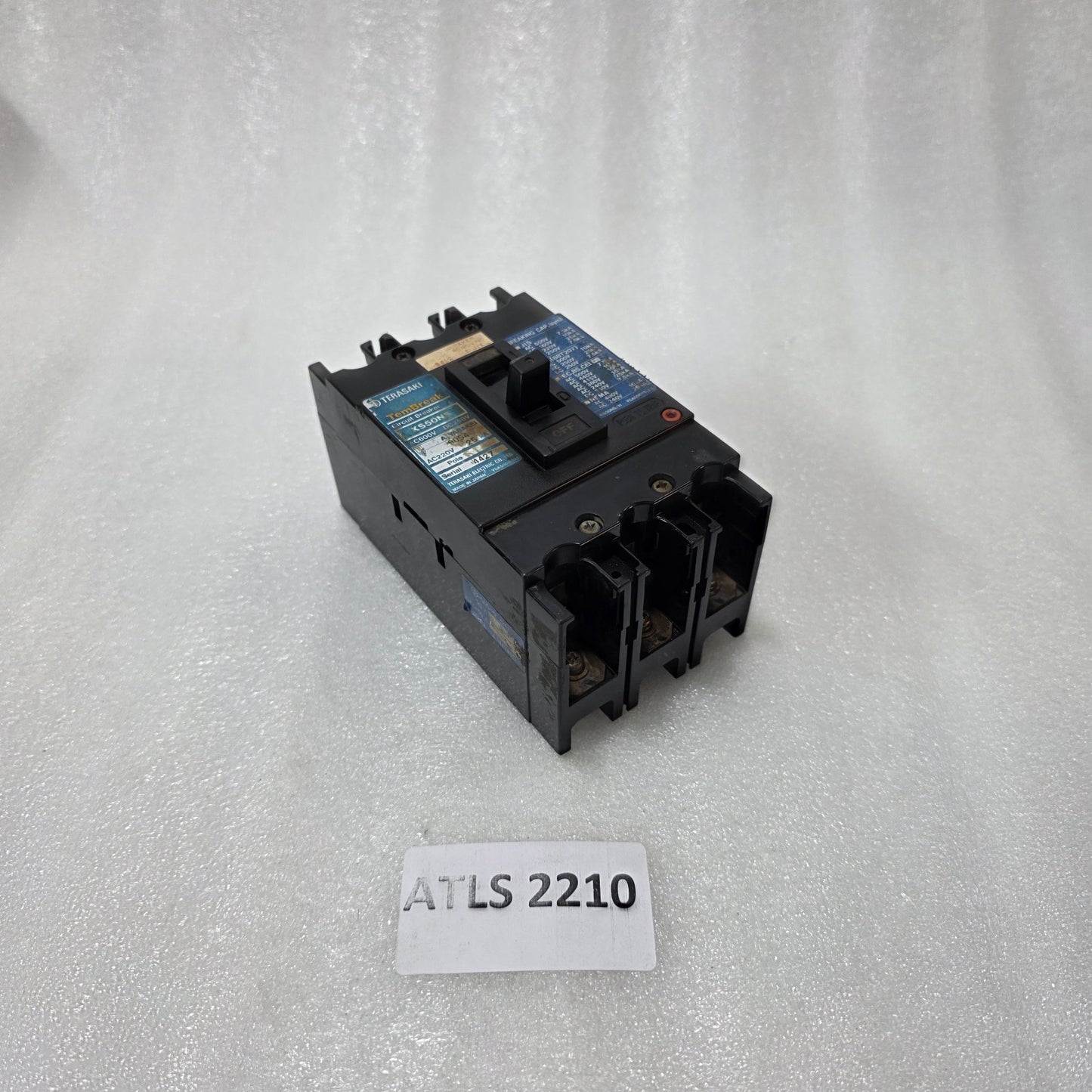 TERASAKI TEMBREAK XS50NS MCCB 15A 3 POLE | 25KA BREAKING CAPACITY | AC600V/DC250