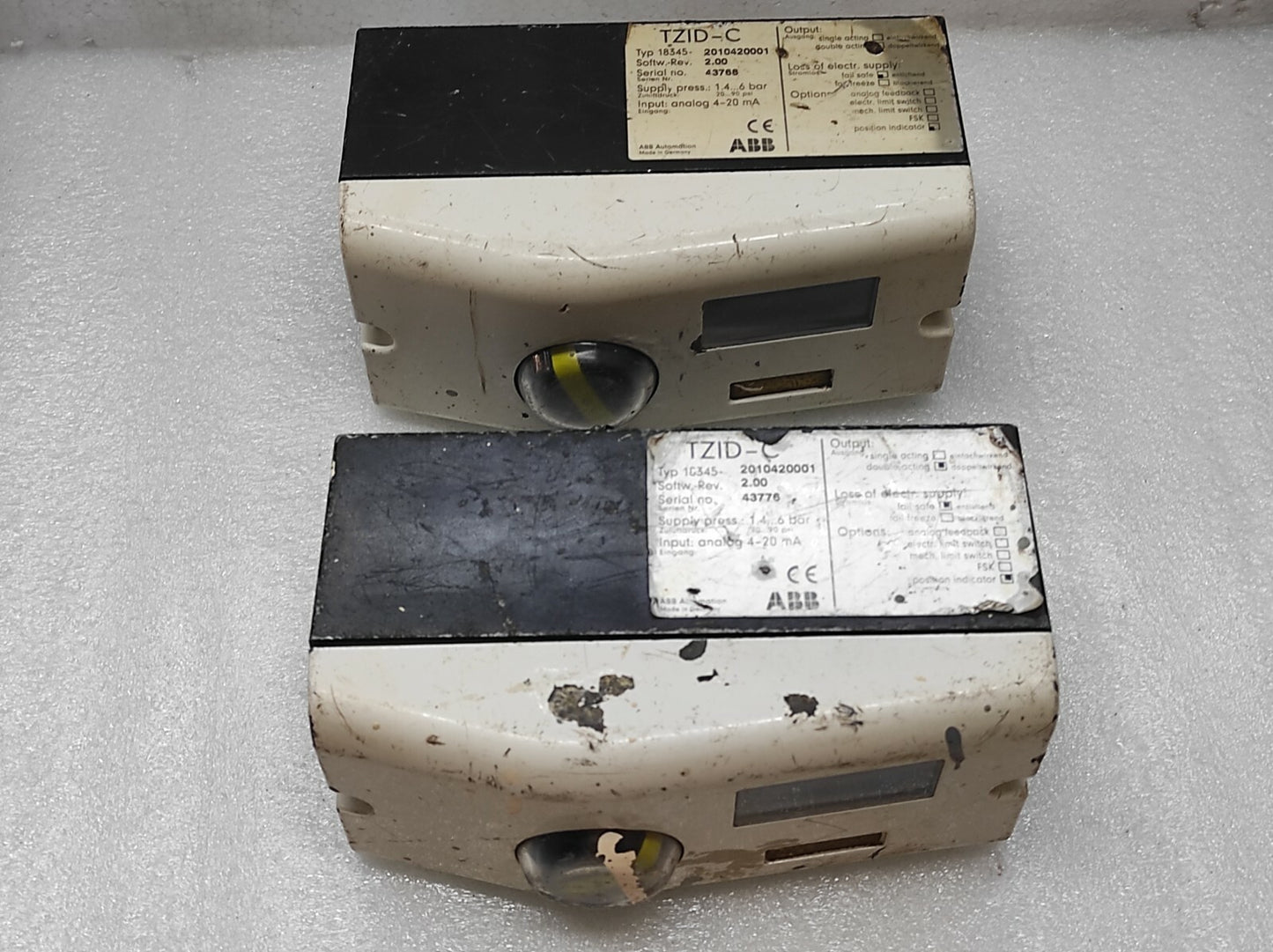 ABB TZID-C DIGITAL POSITIONER TYPE 18345-2010420001