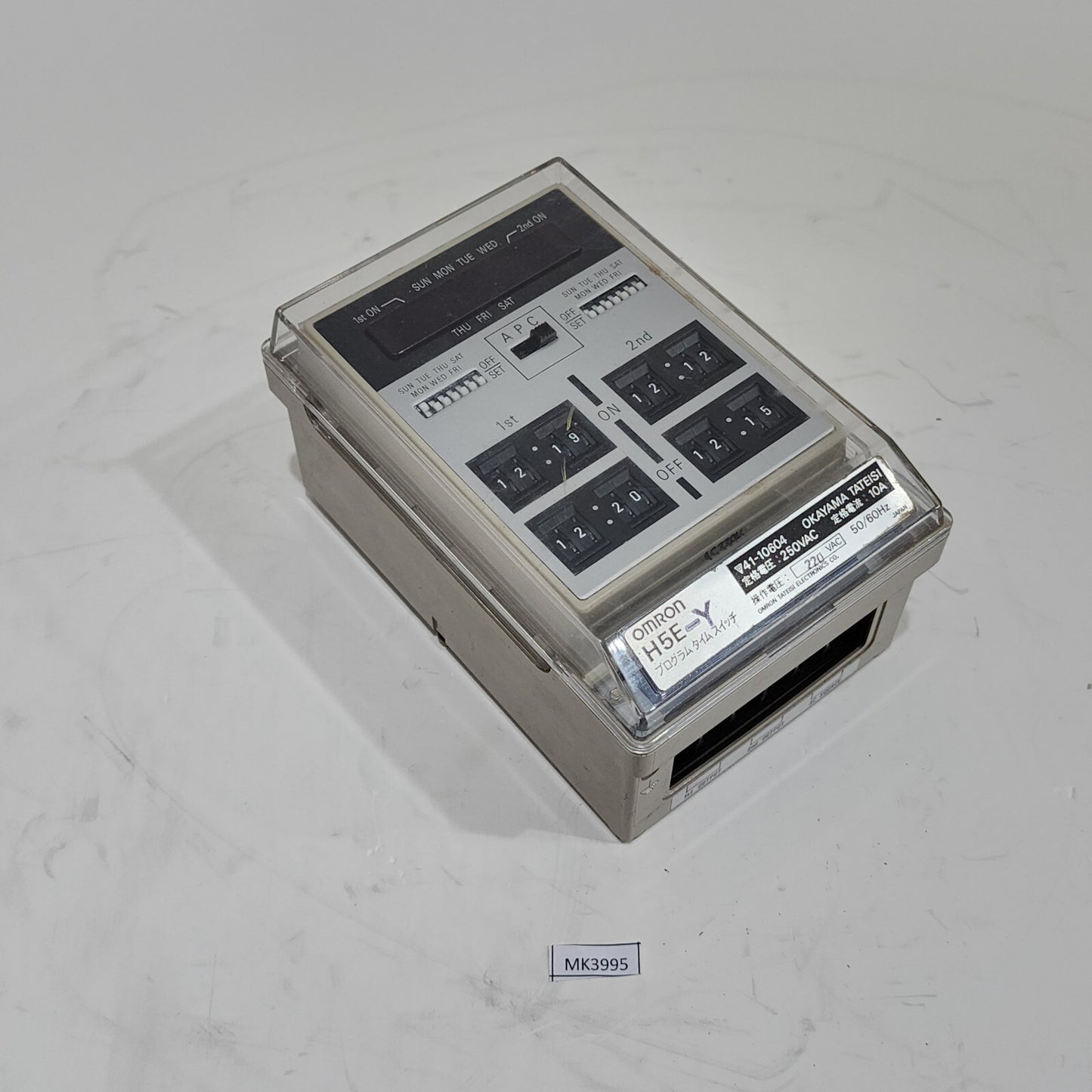 OMRON H5E-Y PROGRAMMABLE TIME SWITCH 220V OKAYAMA TATEISI V41-10604
