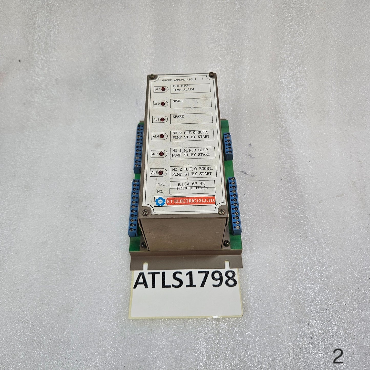 KT ELECTRIC KTGA-6P-4K GROUP ANNUNCIATOR ALARM MODULE – INDUSTRIAL PANEL ALARM U