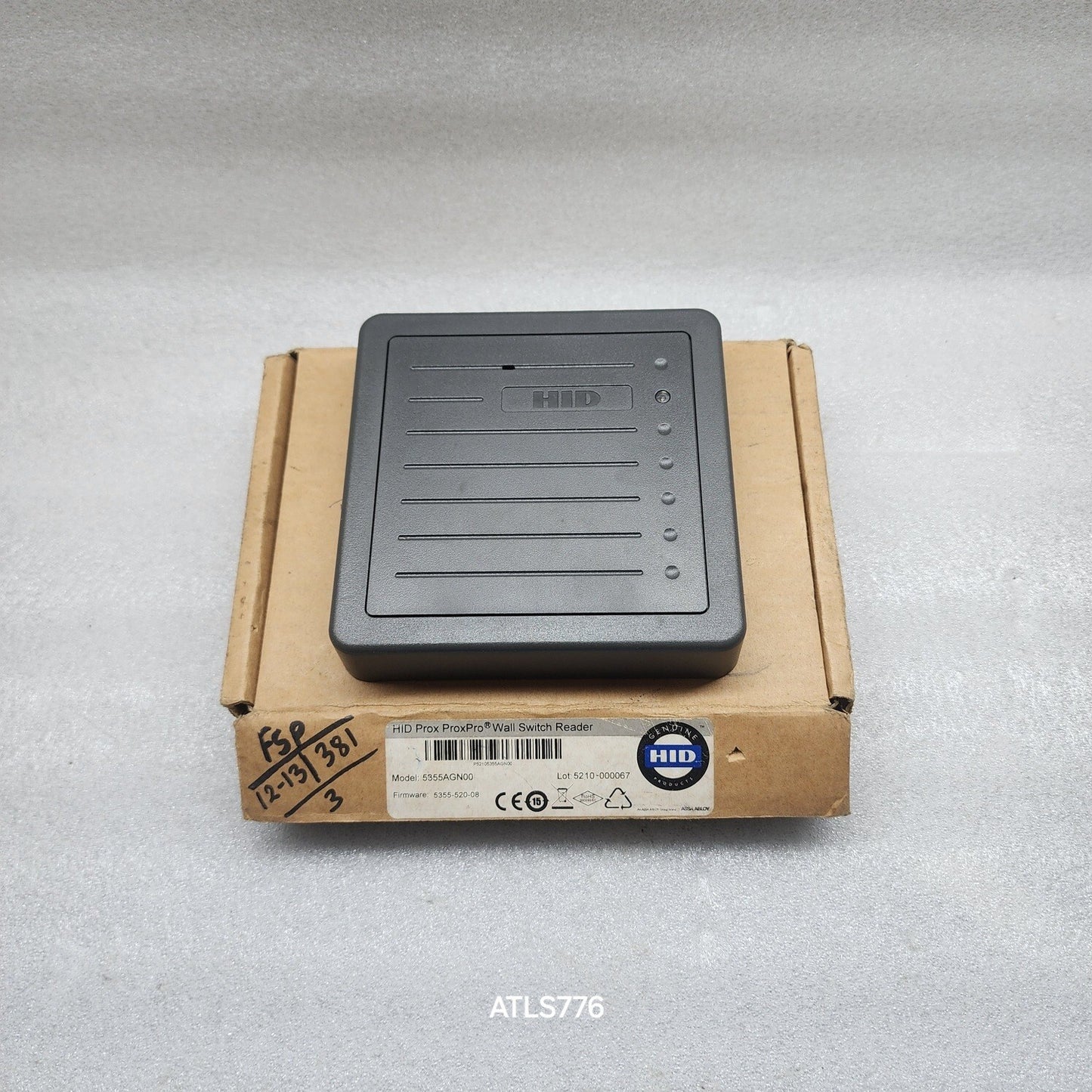 HID PROX 5355AGN00 WALL SWITCH READER 5355-300-01 FW 5355-520-08
