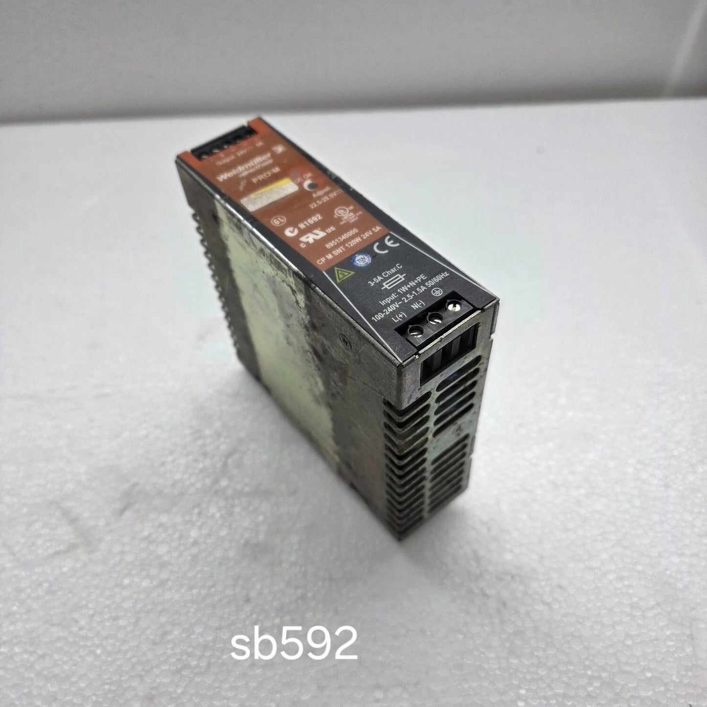 WEIDMULLER CP M SNT 120W 24V 5A POWER SUPPLY 8951340000 24VDC 5A