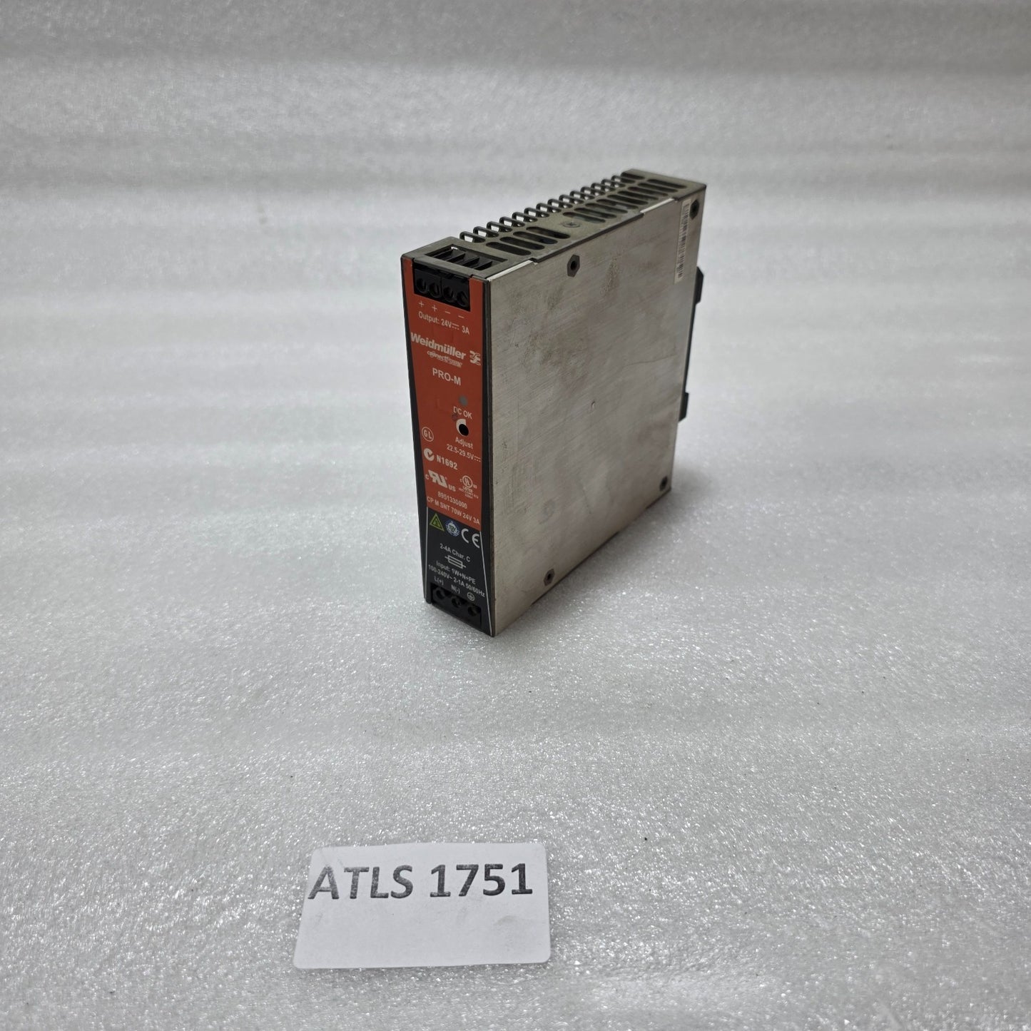 WEIDMULLER CP M SNT 70W 24V 3A POWER SUPPLY 8951330000 24VDC 3A