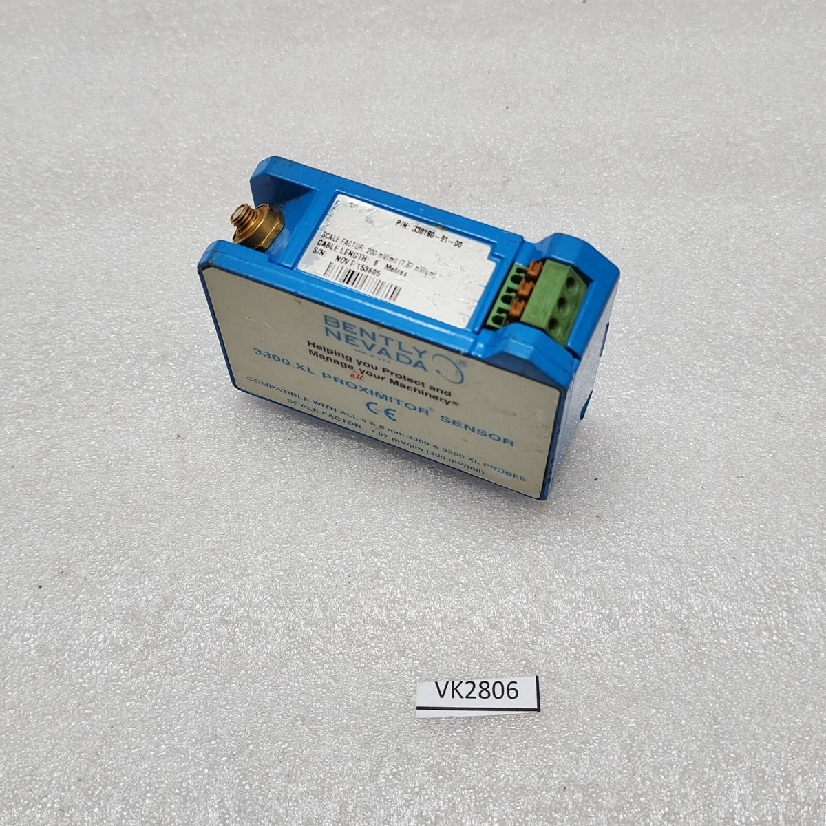 BENTLY NEVADA 330180-91-00 3300 XL PROXIMITY SENSOR