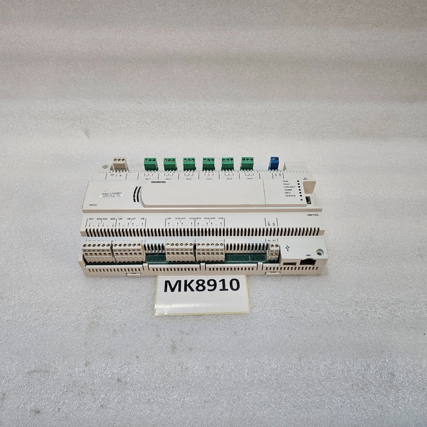 SIEMENS PXC22.D BUILDING AUTOMATION CONTROLLER, BACNET HVAC CONTROLLER, 24V AC,