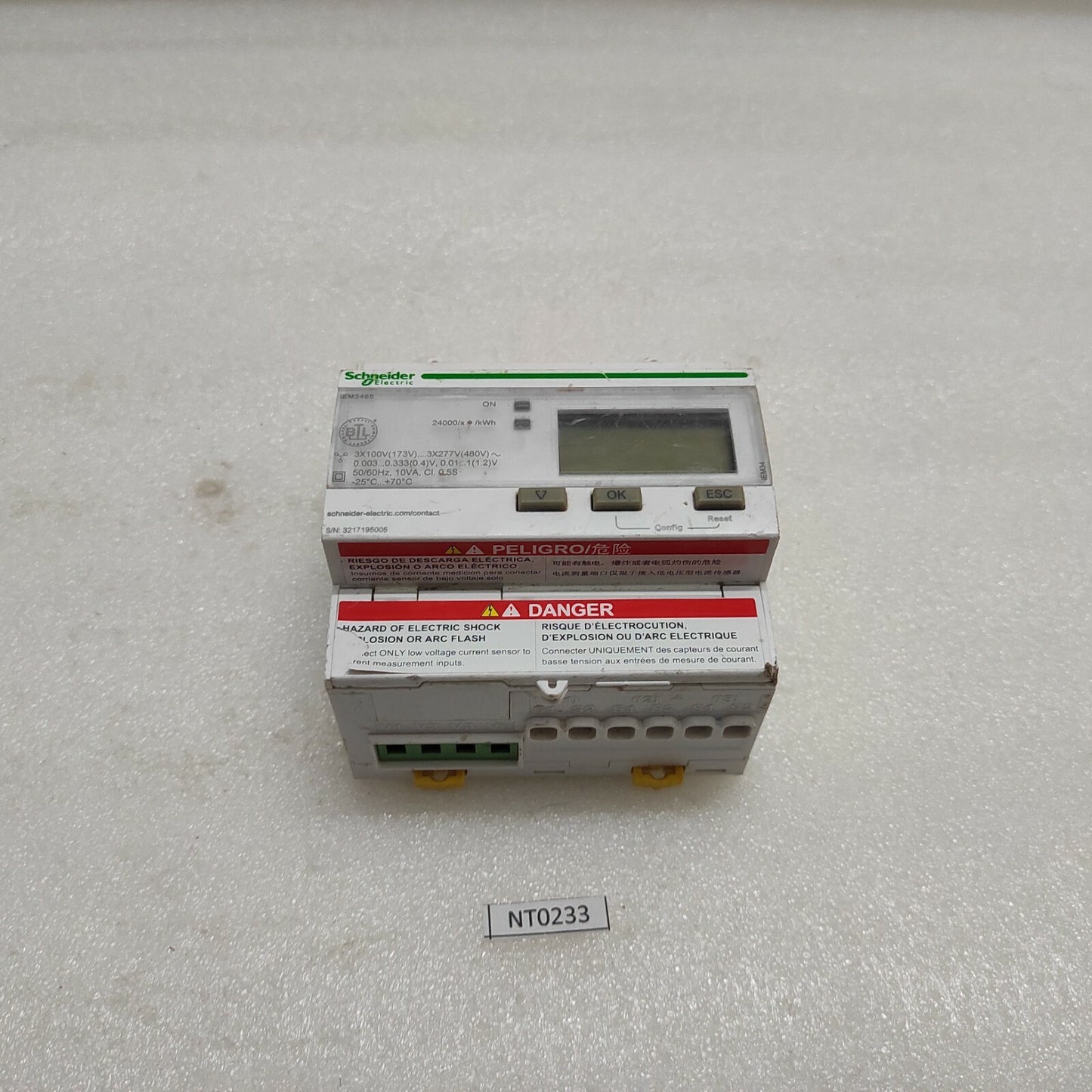 SE A9MEM3465 3-PH ENERGY METER IEM3465 BACNET MODULE