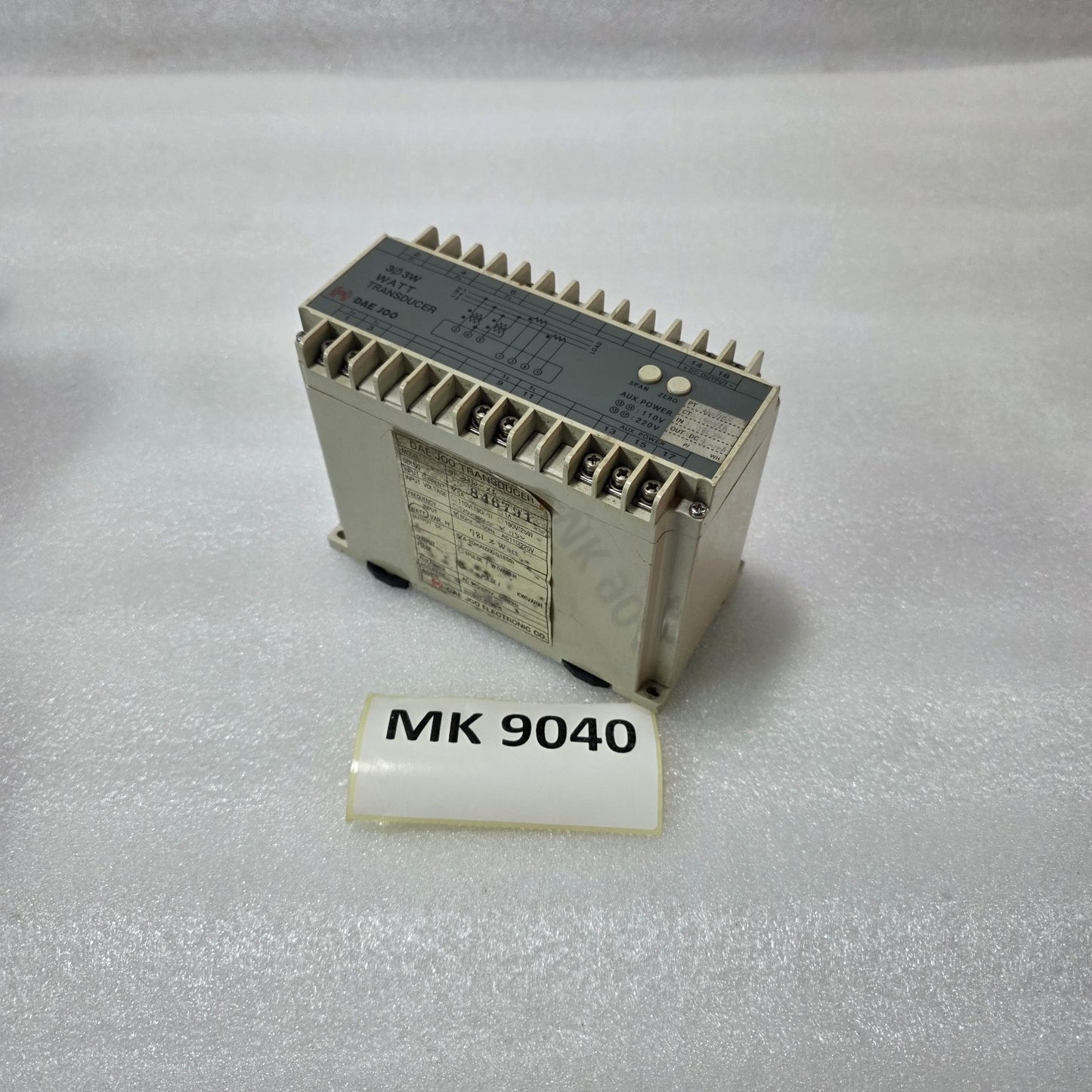 DAE JOO DT-33W-X1 WATT TRANSDUCER 5A 115V 60HZ | 4–20MA OUTPUT | POWER MEASUREME