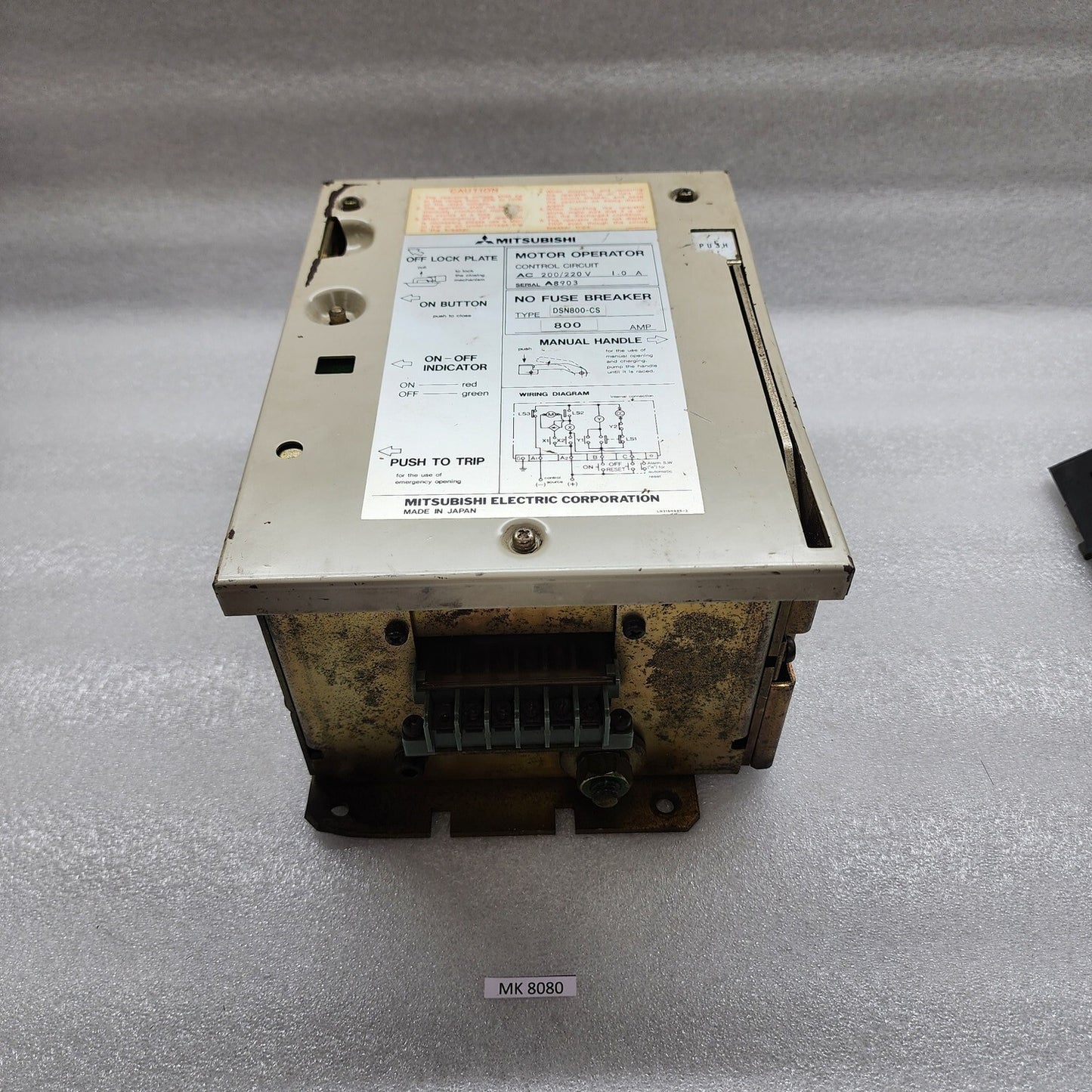 MITSUBISHI DSN800-CS MOTOR OPERATOR 800A 200-220V