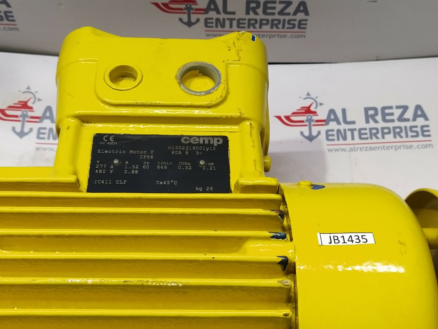 CEMP 8L12001-P08 ELECTRIC MOTOR N1502319001Y15 0.25-HP 846-RPM 277/480V
