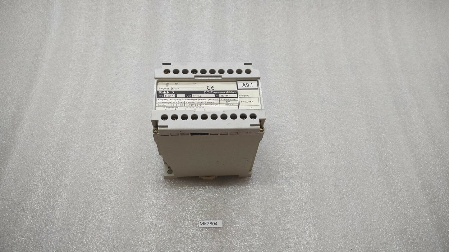 KNICK 8439 A1 DC-ISOLATING AMPLIFIER CRACKED BODY