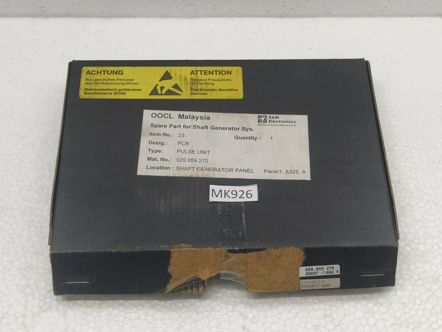 CEGELEC 029.059 270 Pulse Unit 029 059 270 SAM Electronics