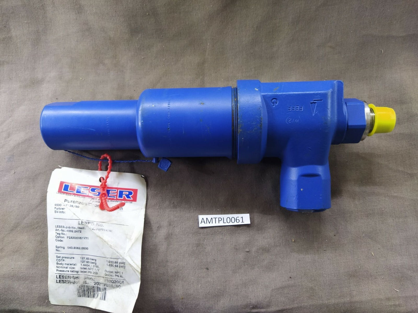 Laser 4592.2472 Threaded Safety Relief Valves Spring Loaded 4592-2472
