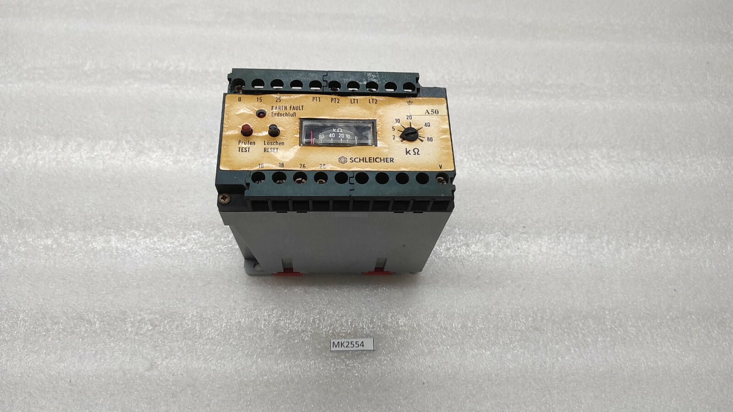 SCHLEICHER SIW1003 LINE MONITORING RELAY 18210945-824-048 230VAC 0-80K ohm