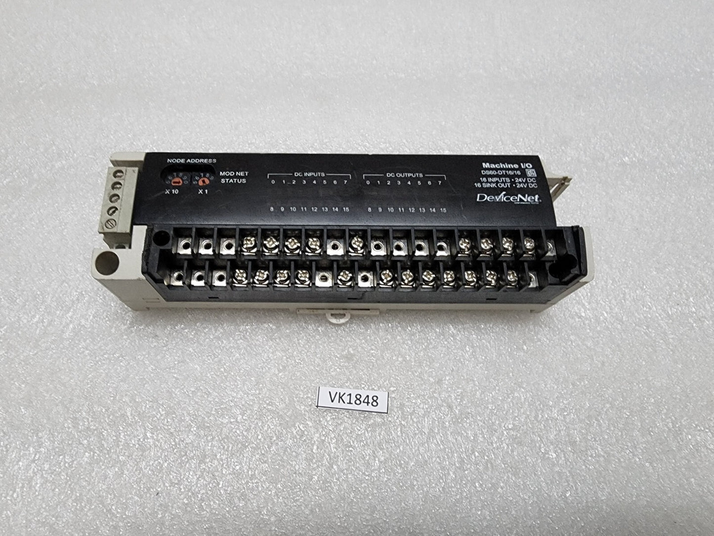 RS OEMAX DS60-DT16/16 MACHINE I/O DEVICE NET 24VDC