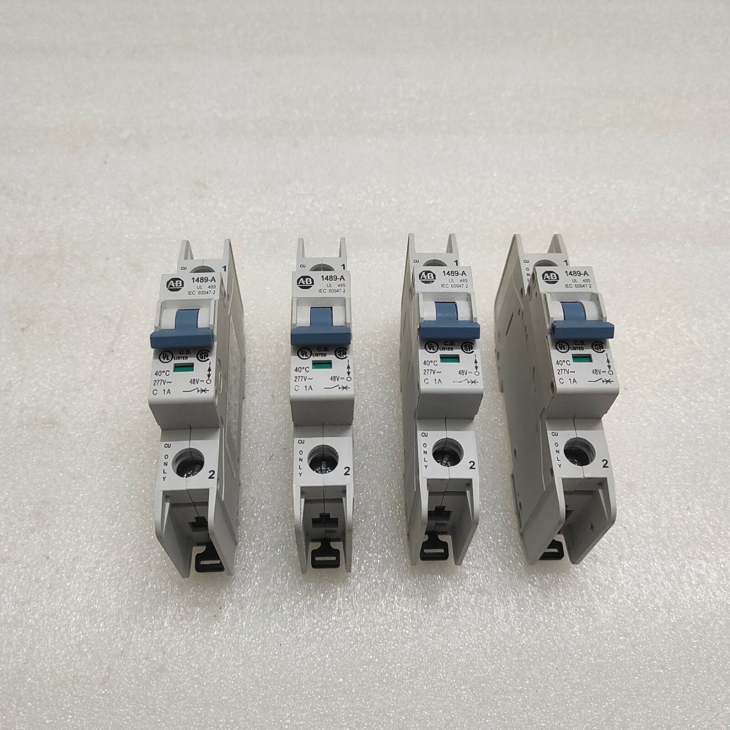 ALLEN BRADLEY CAT 1489-A1C010 MINIATURE 1-POLE CIRCUIT BREAKER 10A 277V