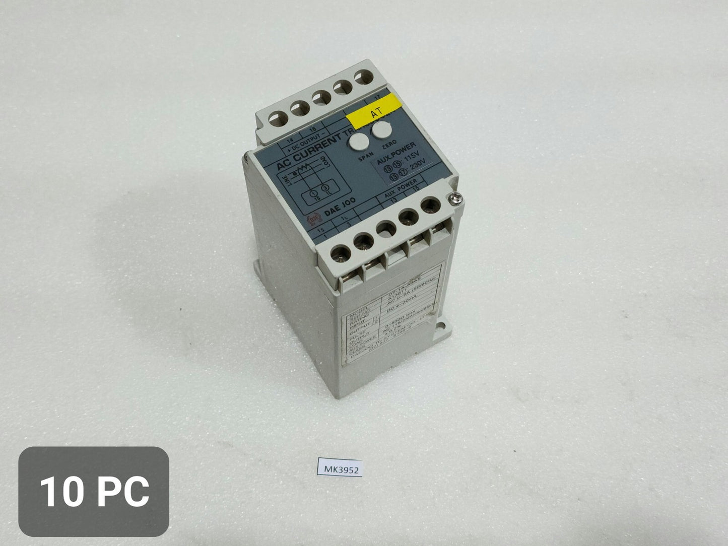 DAE JOO DT-1A-A8AB AC CURRENT TRANSDUCER 115/230VAC