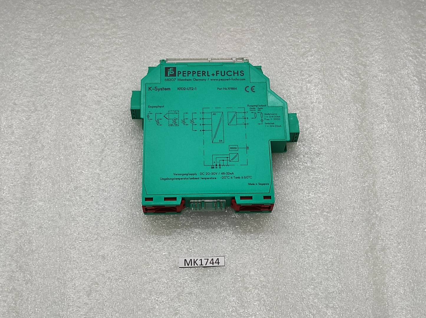 PEPPERL + FUCHS KFD2-UT2-1 TEMPERATURE CONVERTER 191884