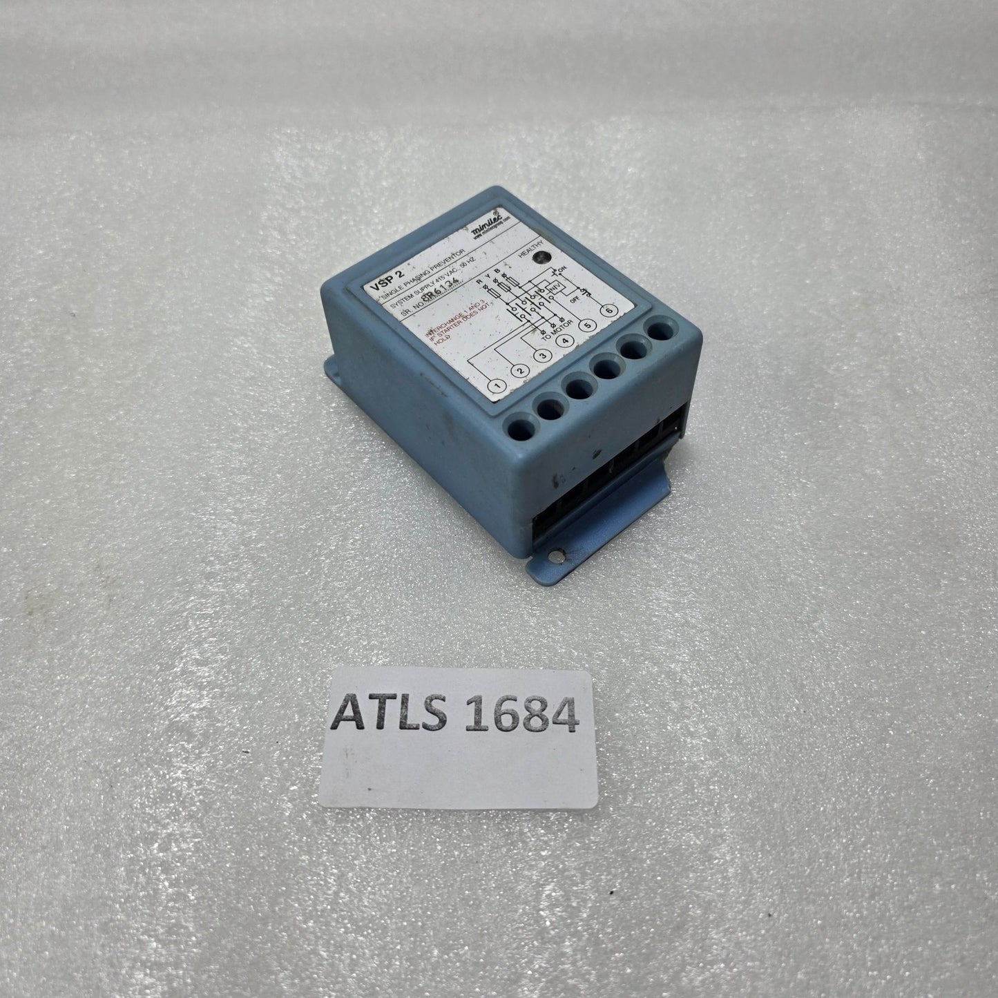 MINILEC VSP-2 SINGLE PHASING PREVENTOR RELAY 415V AC 50HZ THREE PHASE PROTECTION