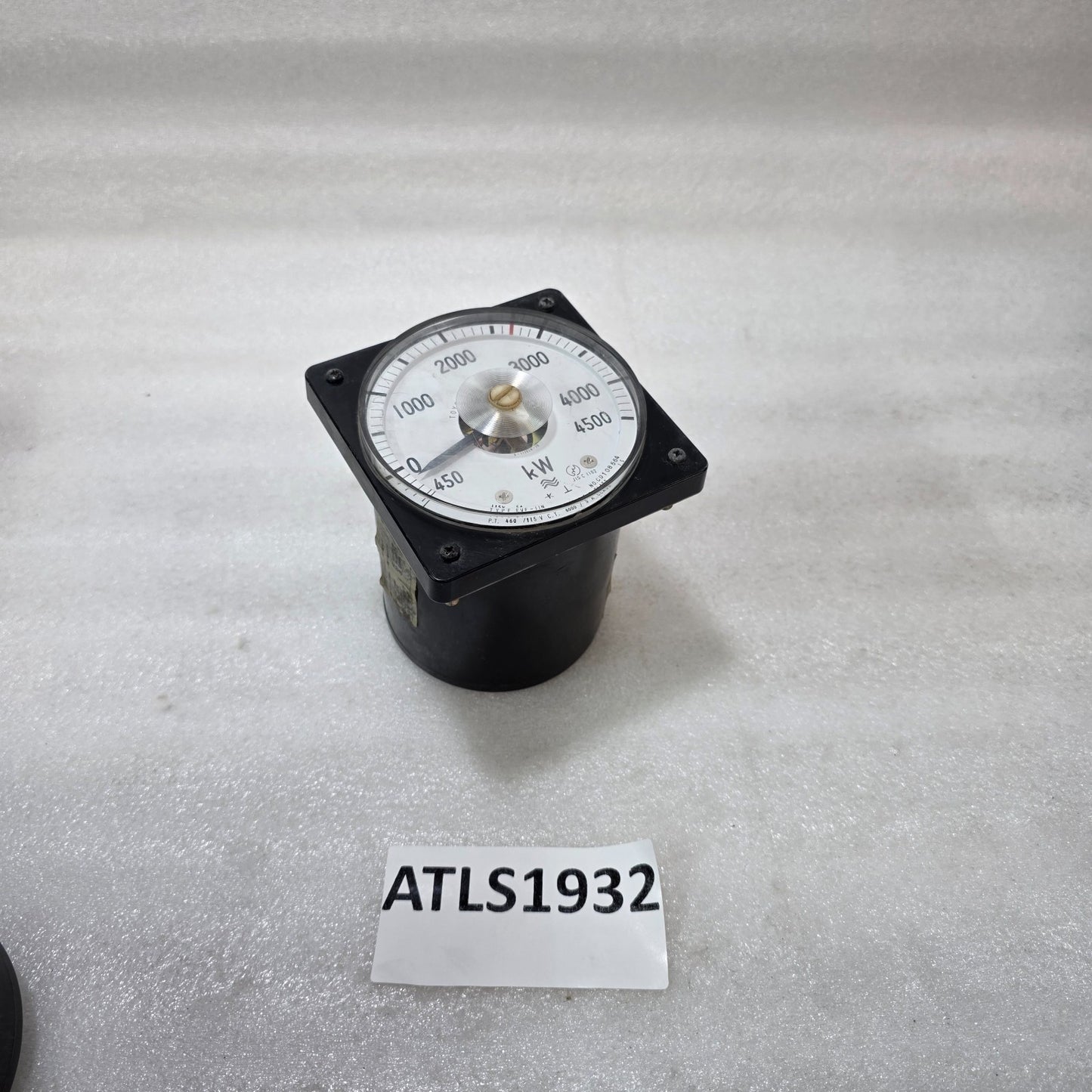TOYO KEIKI EVF-11N 0–4500 KW ANALOG POWER METER PT 460/115V CT 6000/5A